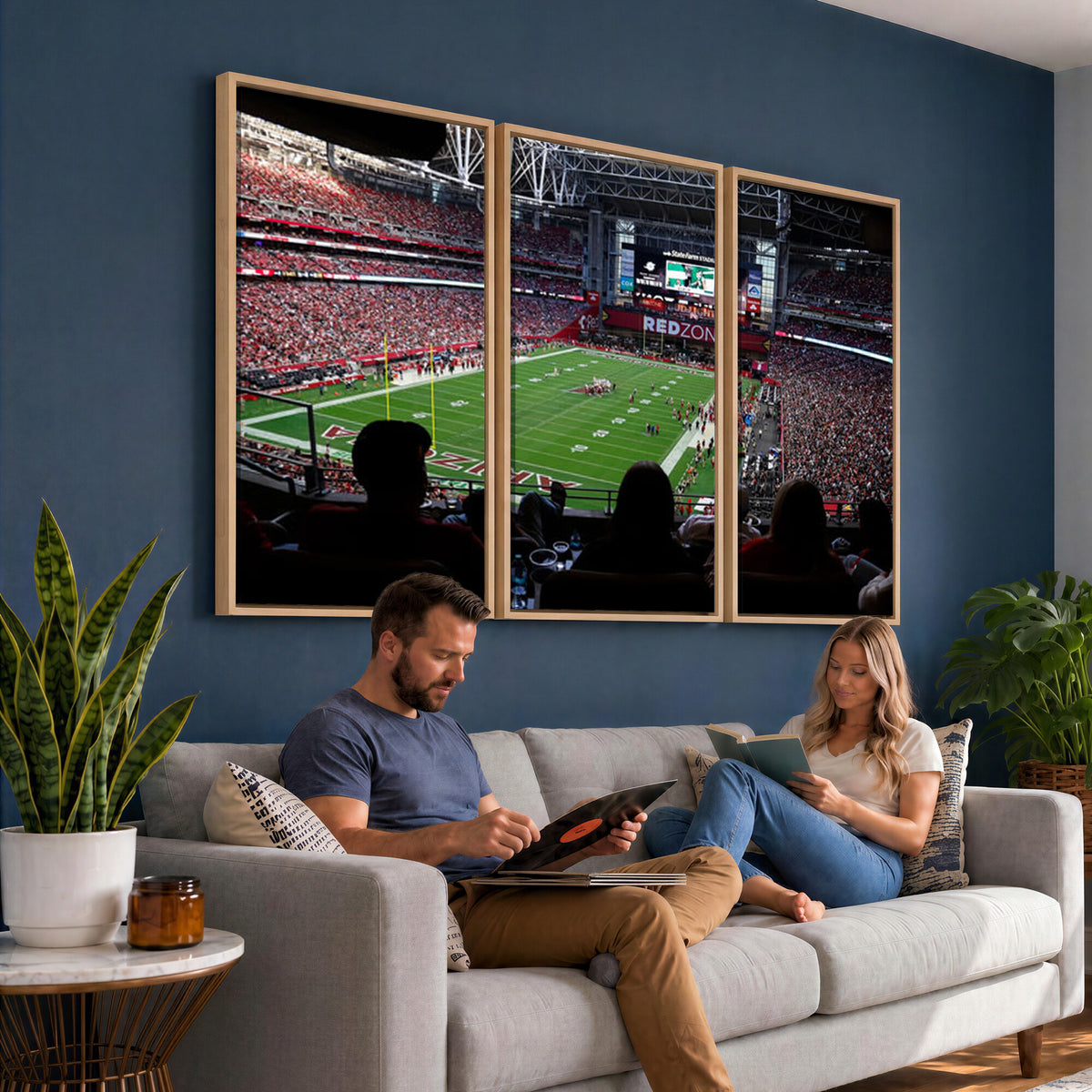 84196298-MGV-CV-36X24 - State Farm Stadium Canvas Wall Art, Arizona Cardinals Football Stadium Print, Glendale NFL Arena Photography Artwork