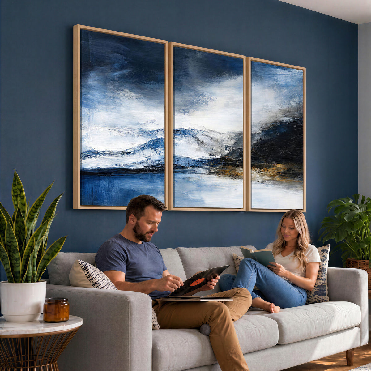 48142030-MGV-CV-36X24 - Extra Large Abstract Wall Art Canvas Print