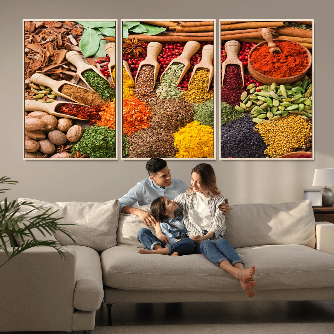 MGV-FC-60X30-3P - Spices Kitchen Wall Art Canvas Print