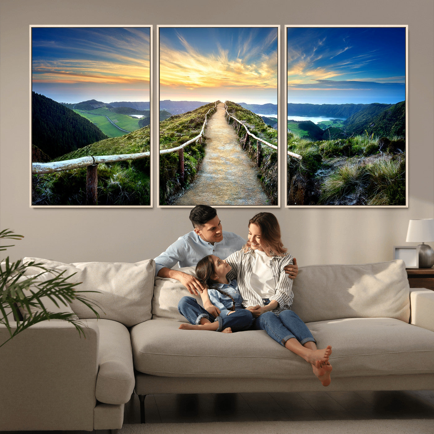 MGV-FC-60X30-3P - Mountain Landscape Wall Art Canvas Print