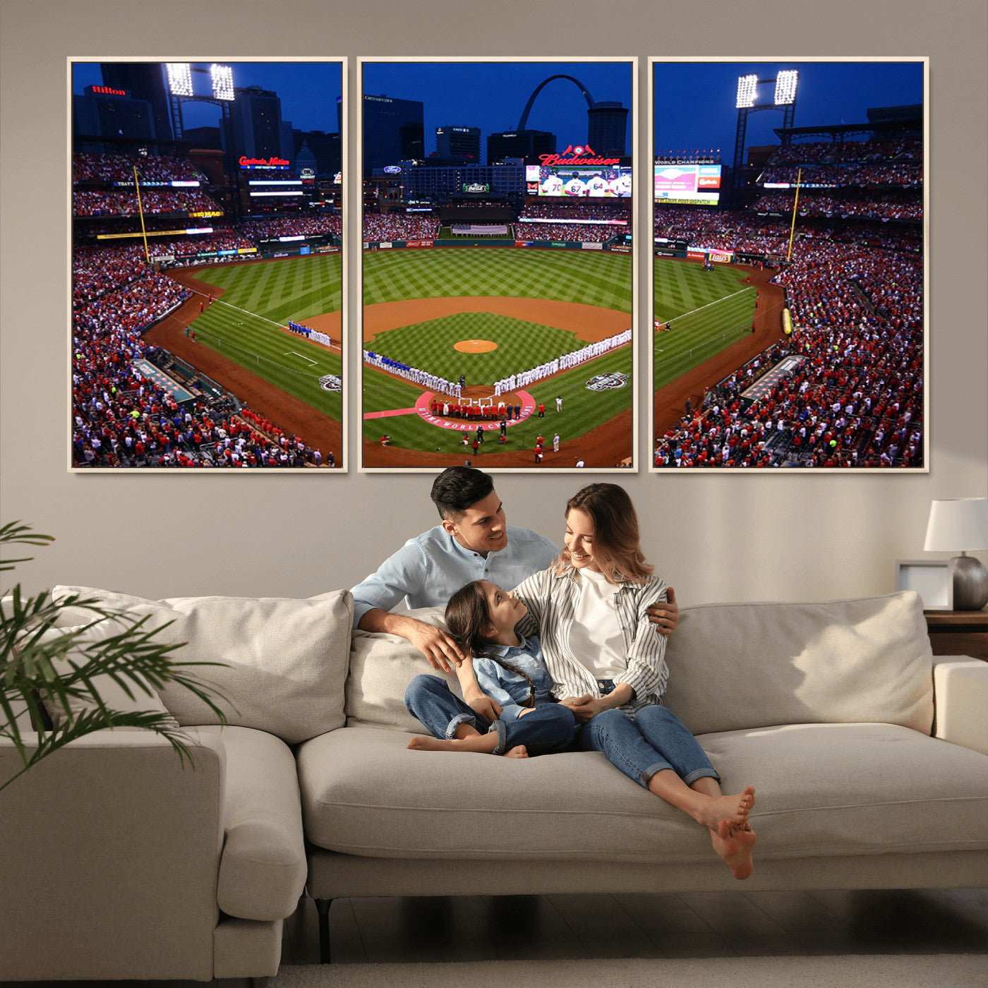 MGV-FC-60X30-3P - St. Louis Cardinals Baseball Team Print - Busch Stadium Wall Art Canvas Print