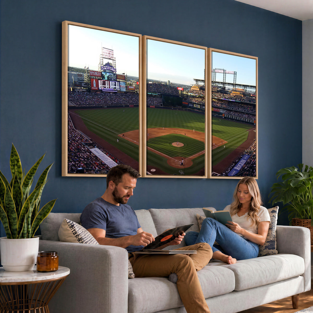 21638-MGV-CV-36X24 - Colorado Rockies Coors Field Wall Art Canvas Print, MLB Baseball Stadium