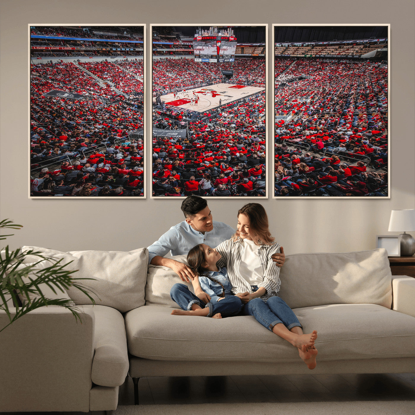 MGV-FC-60X30-3P - Louisville Cardinals Basketball Print Canvas - Louisville KFC Yum Center Arena Wall Art Canvas Print