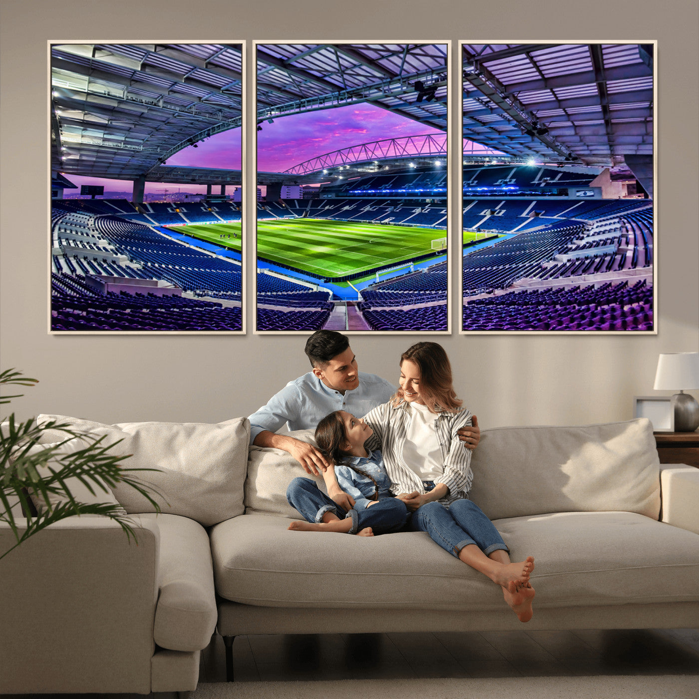 MGV-FC-60X30-3P - FC Porto Soccer Team Print Canvas- Dragon Stadium Wall Art Canvas Print