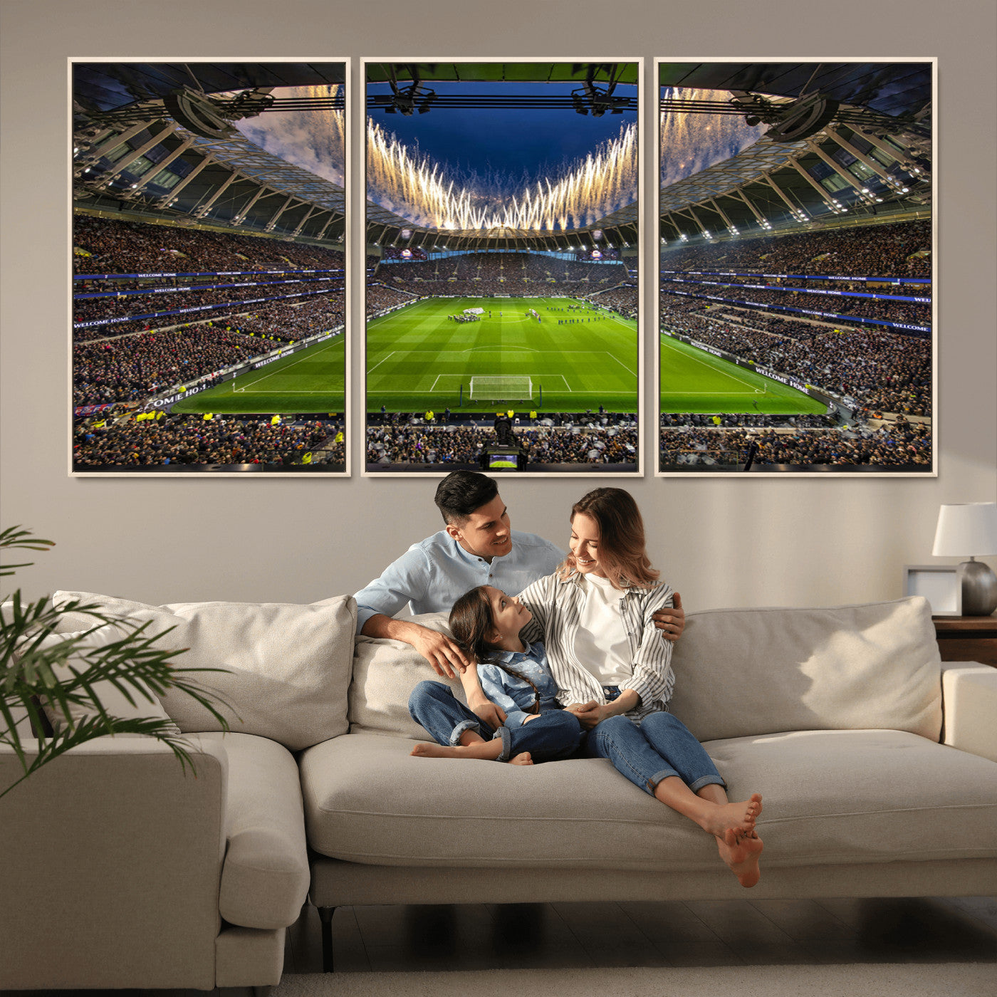 MGV-FC-60X30-3P - Tottenham Hotspur Football Team Print - London Tottenham Hotspur Stadium Wall Art Canvas Print