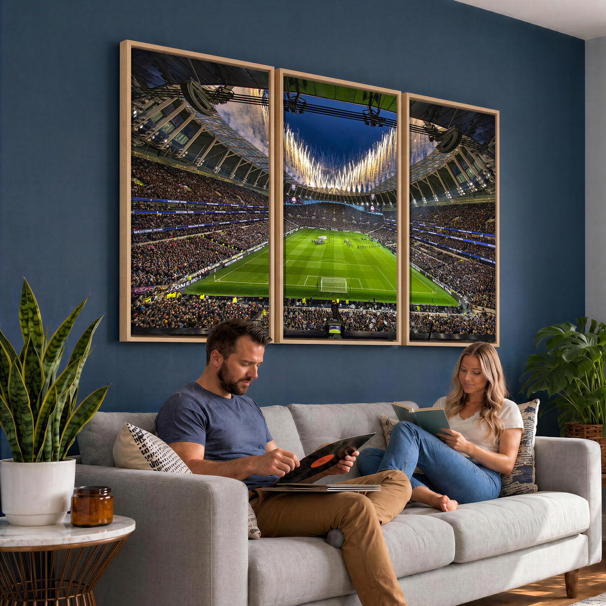 40157-MGV-CV-36X24 - Tottenham Hotspur Football Team Print, London Tottenham Hotspur Stadium Wall Art
