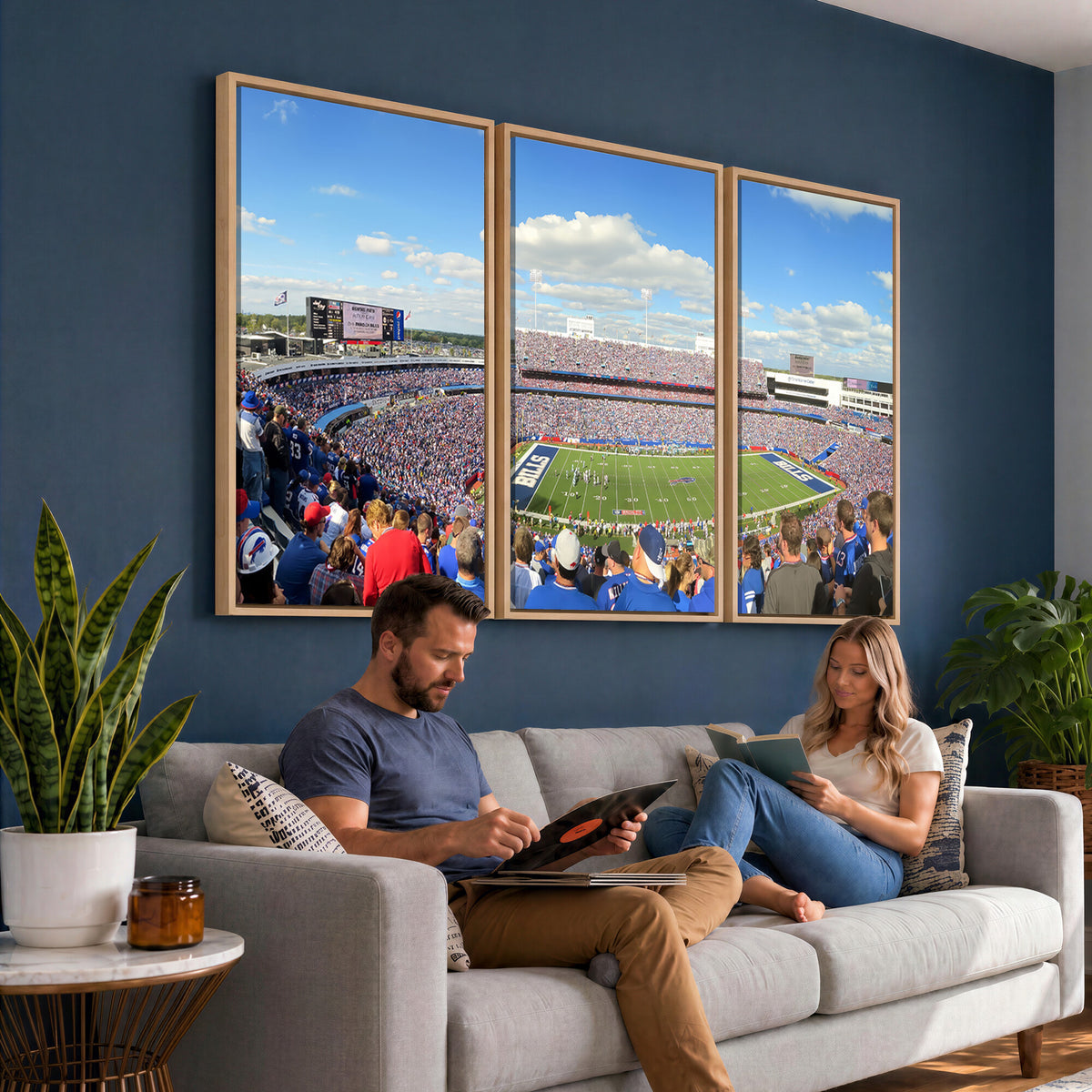 35302-MGV-CV-36X24 - Buffalo Bills NFL Football Team Print, Game Day at Buffalo Highmark Stadium