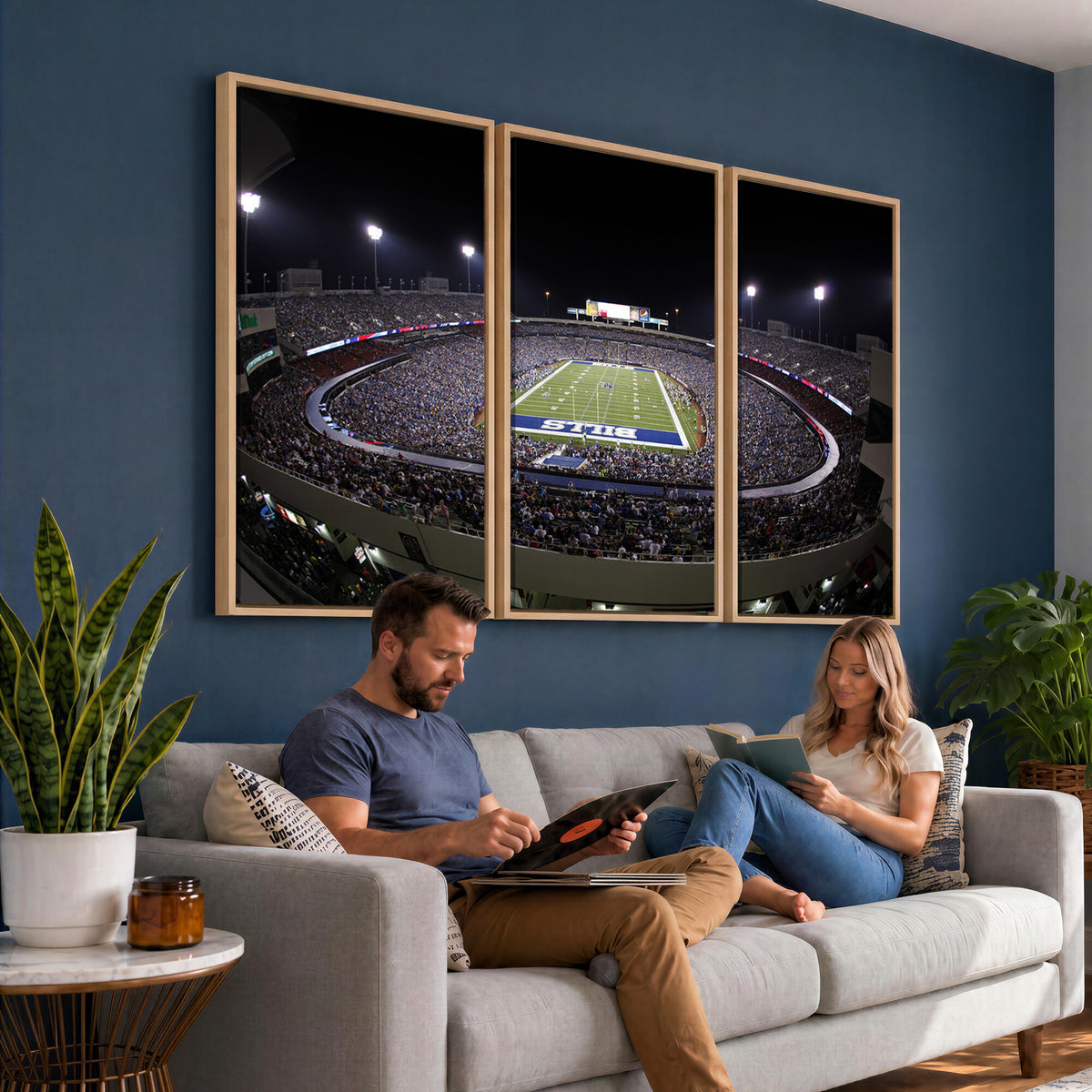 98546-MGV-CV-36X24 - Buffalo Bills NFL Football Team Print, Buffalo Highmark Stadium Wall Art