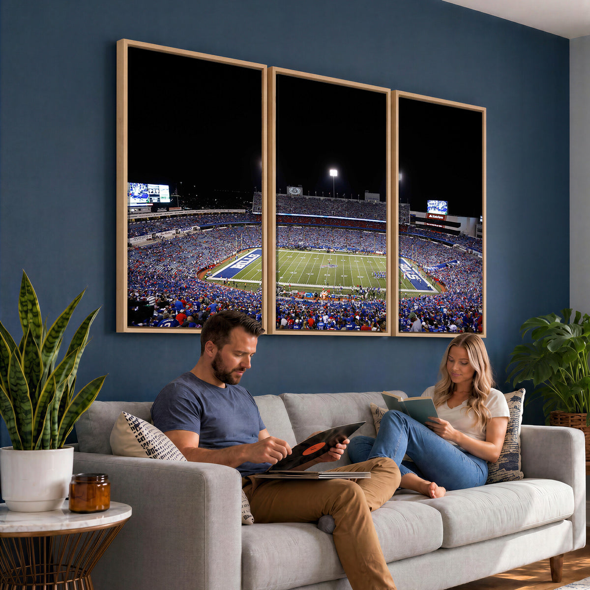 59036-MGV-CV-36X24 - Buffalo Bills Wall Art, Buffalo Bills Stadium Canvas Print for Sports Decor