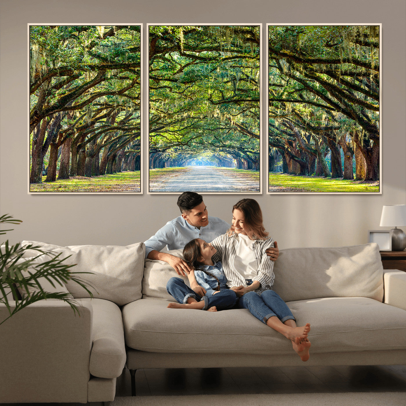 MGV-FC-60X30-3P - Wormsloe State Plantation Driveway Wall Art Canvas Print