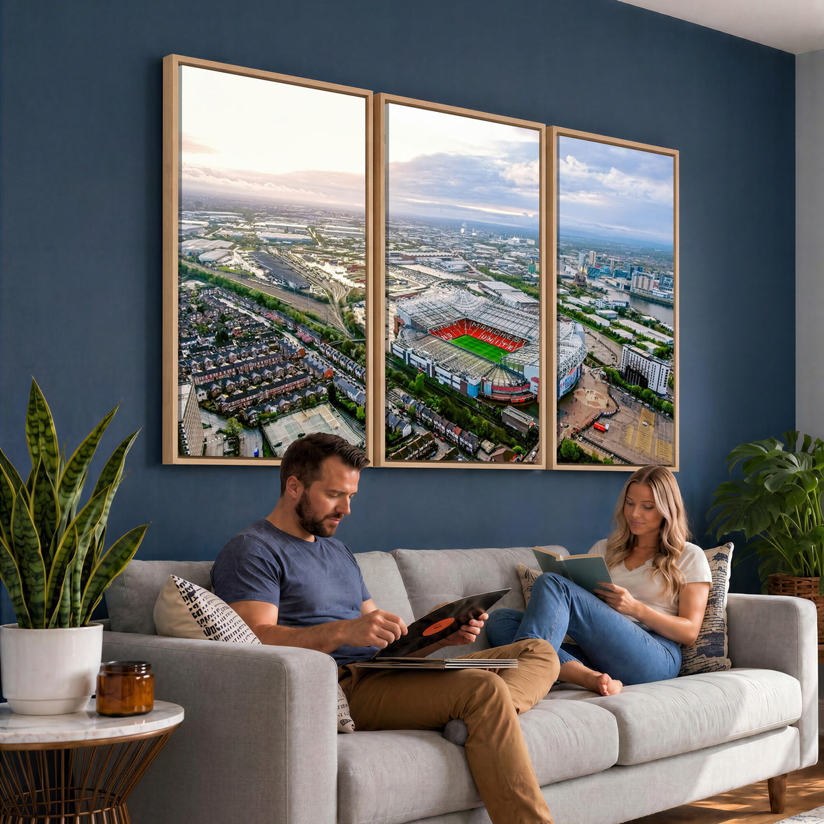 85657-MGV-CV-36X24 - Old Trafford Manchester United Stadium Wall Art Canvas Print