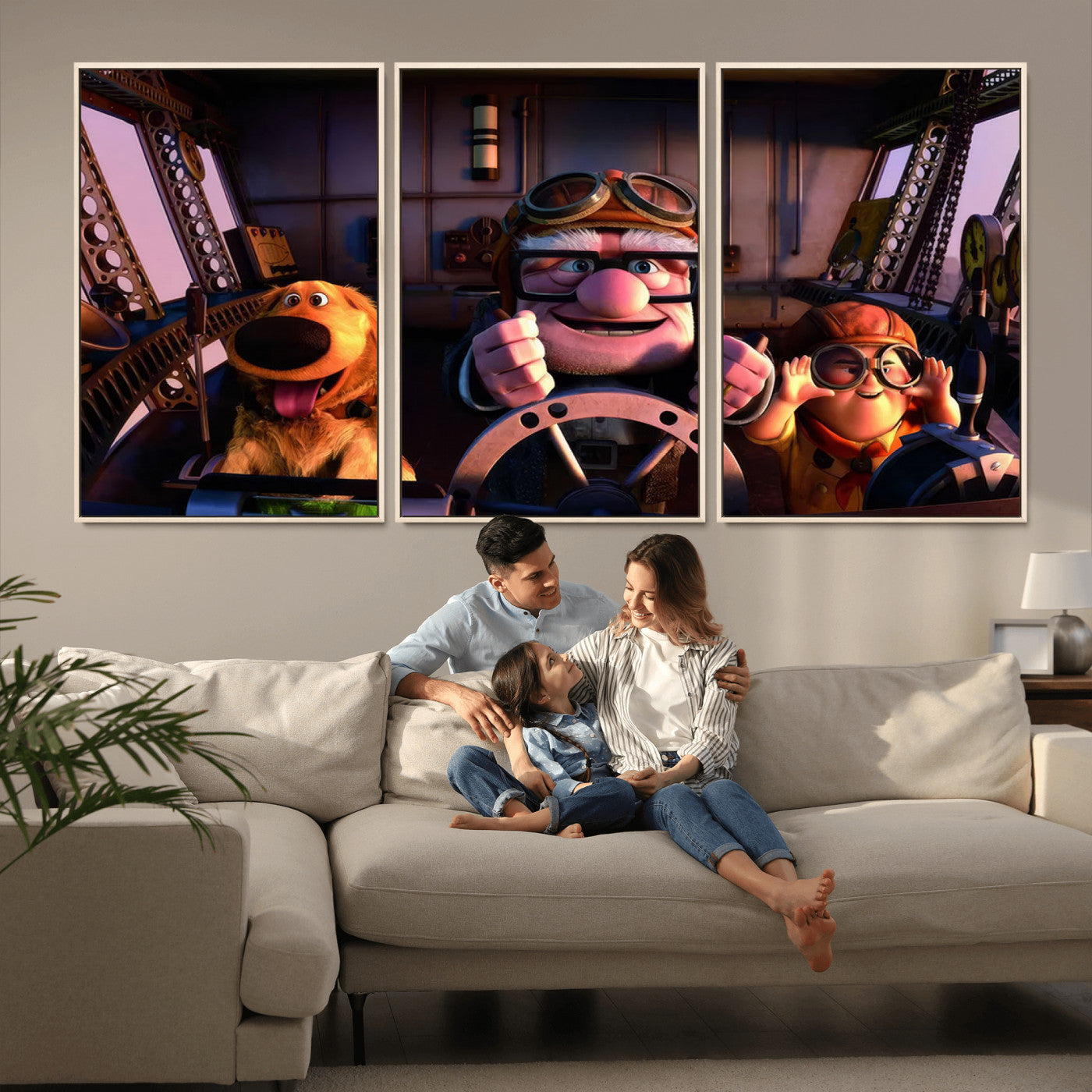 MGV-FC-60X30-3P - Carl Russel And Dog, Movie Up Poster, Movie Up Wall Art, Movie Up Poster Print, Carl