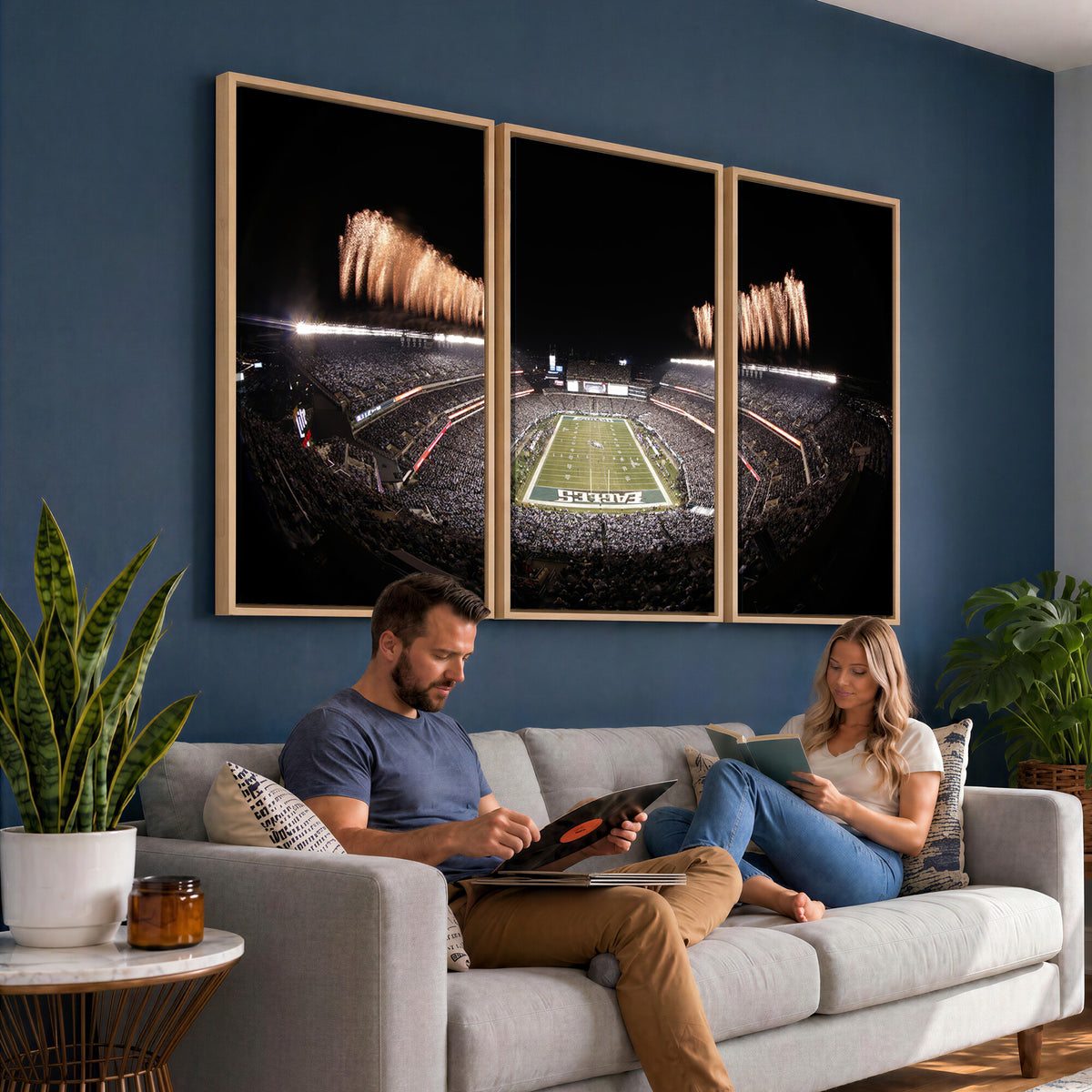 48893-MGV-CV-36X24 - Eagles Field Stadium Wall Art, Lincoln Financial Field