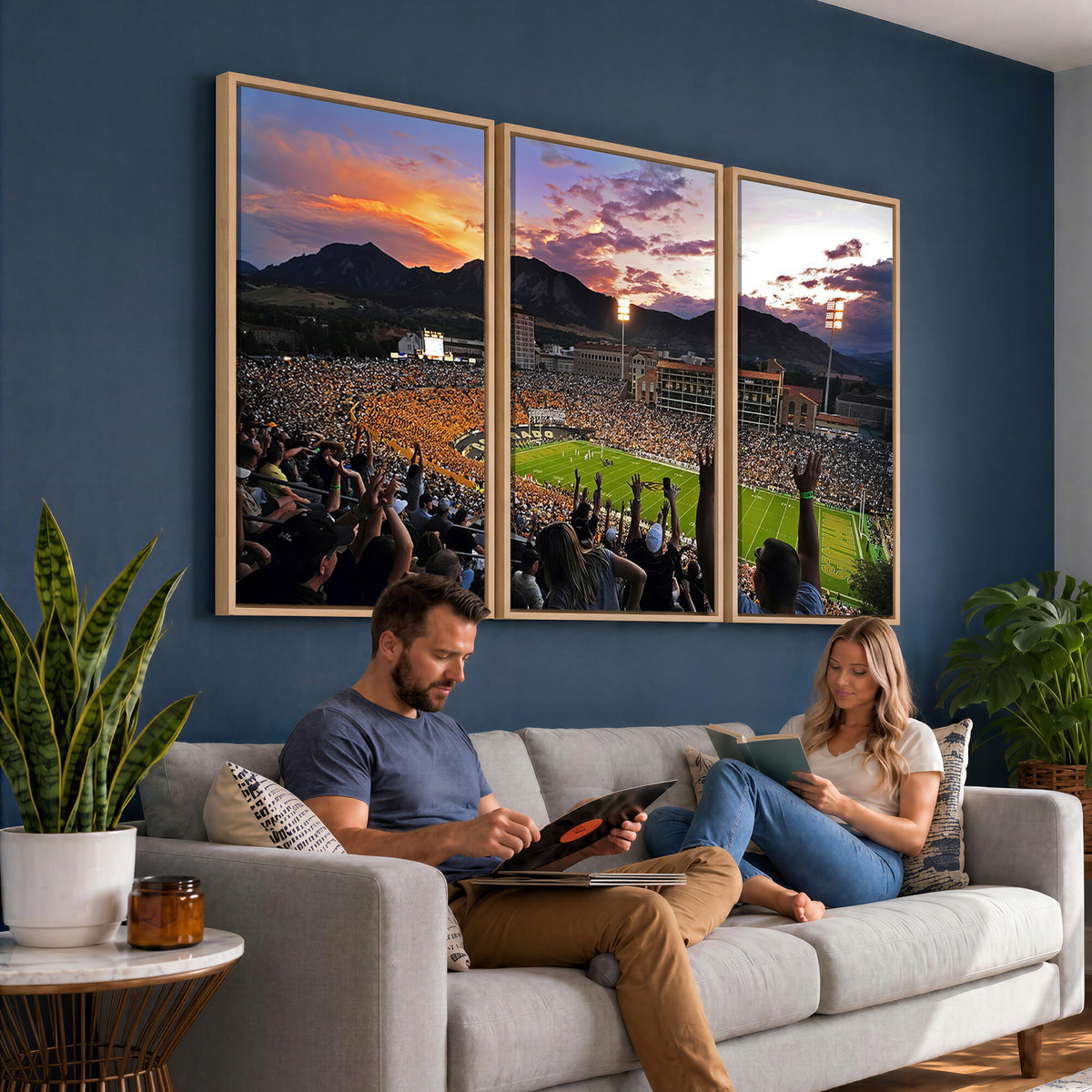 52579-MGV-CV-36X24 - Folsom Field, University of Colorado Buffaloes Football, Framed and Ready to Hang