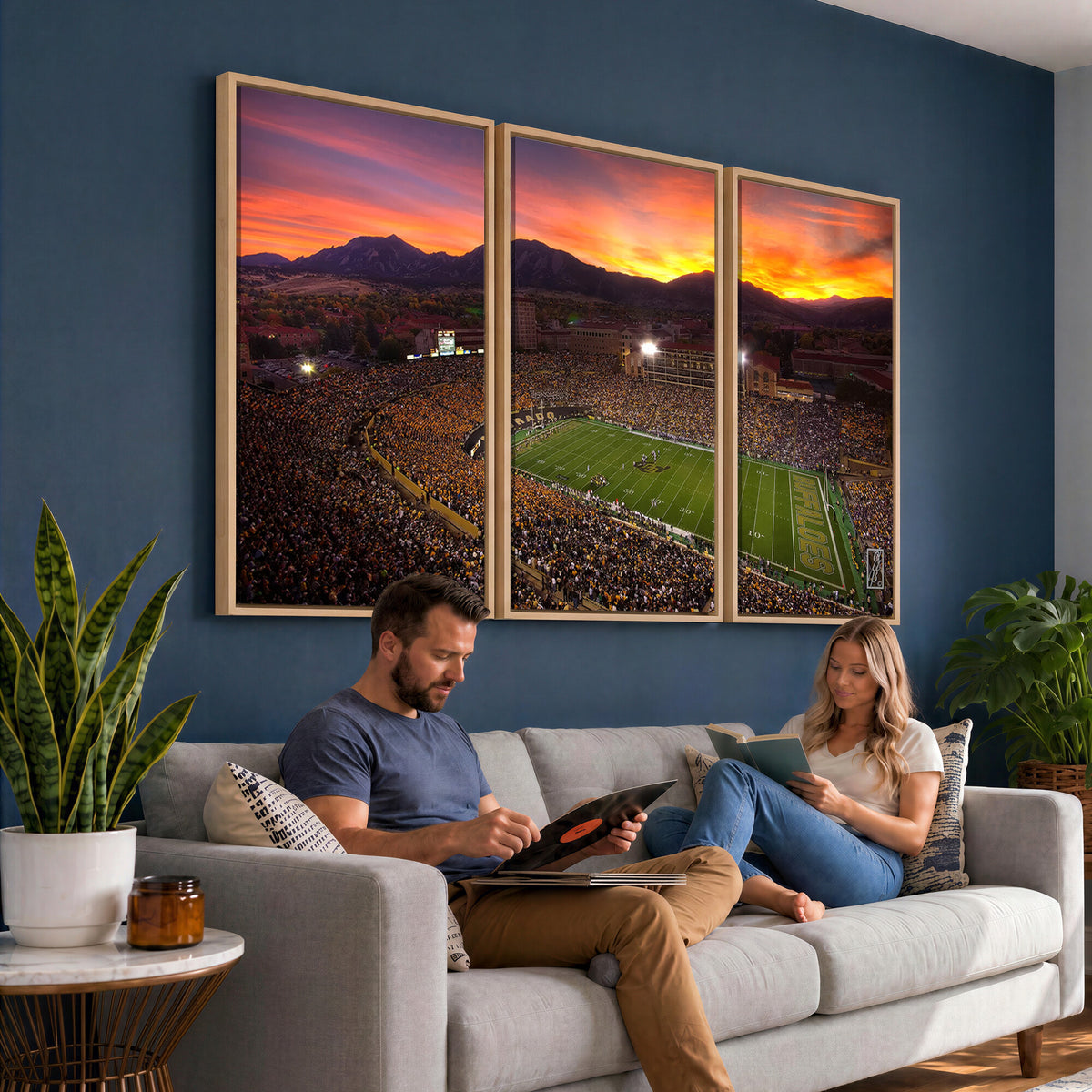 84649-MGV-CV-36X24 - Folsom Field, University of Colorado Buffaloes Football, Extra Large Game Room Wall Decor