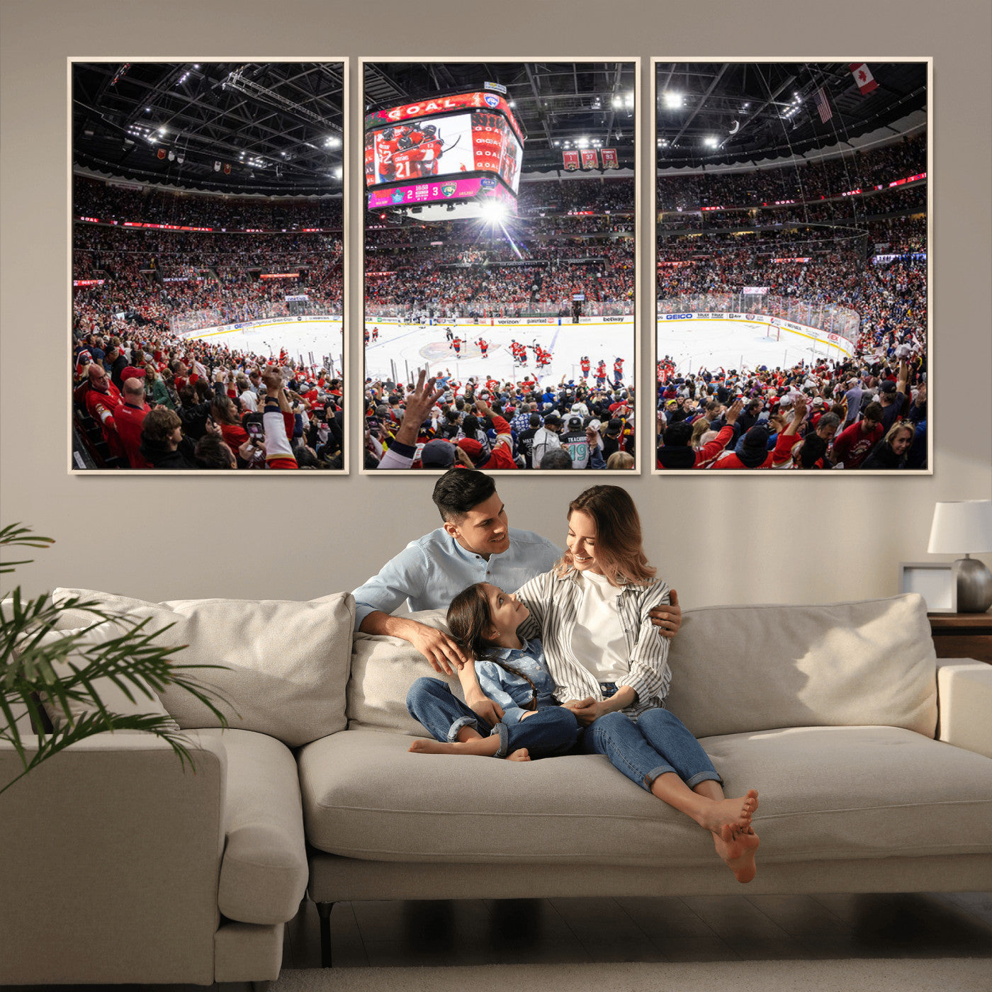 MGV-FC-60X30-3P - Amerant Bank Arena Wall Art Canvas Print - Basketball Arena Stadium Print