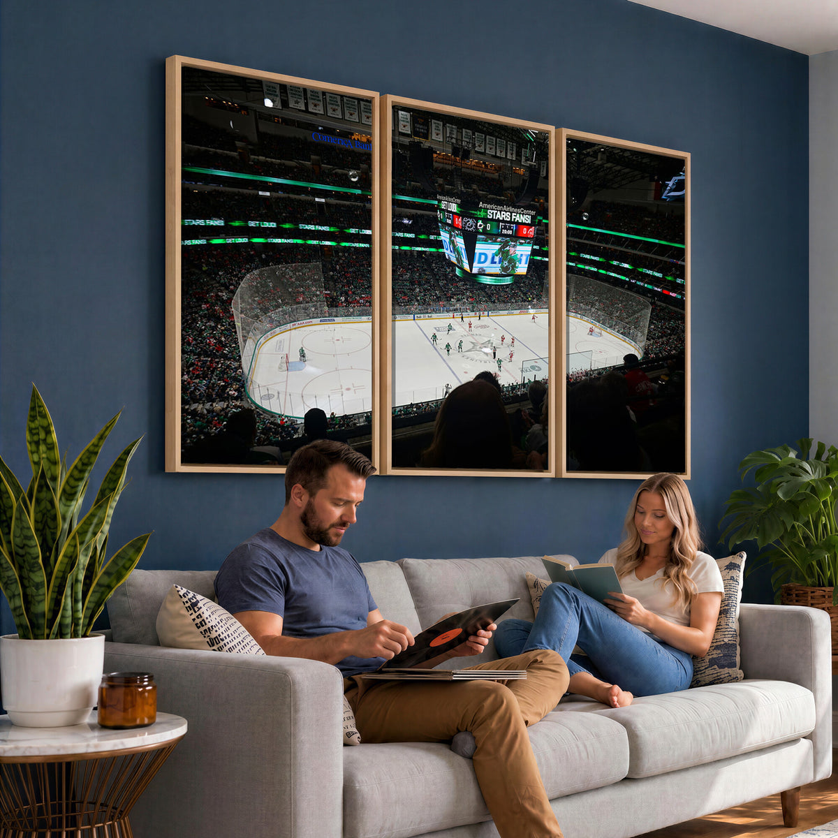 13876-MGV-CV-36X24 - American Airlines Center Dallas Stars Wall Art Canvas Print