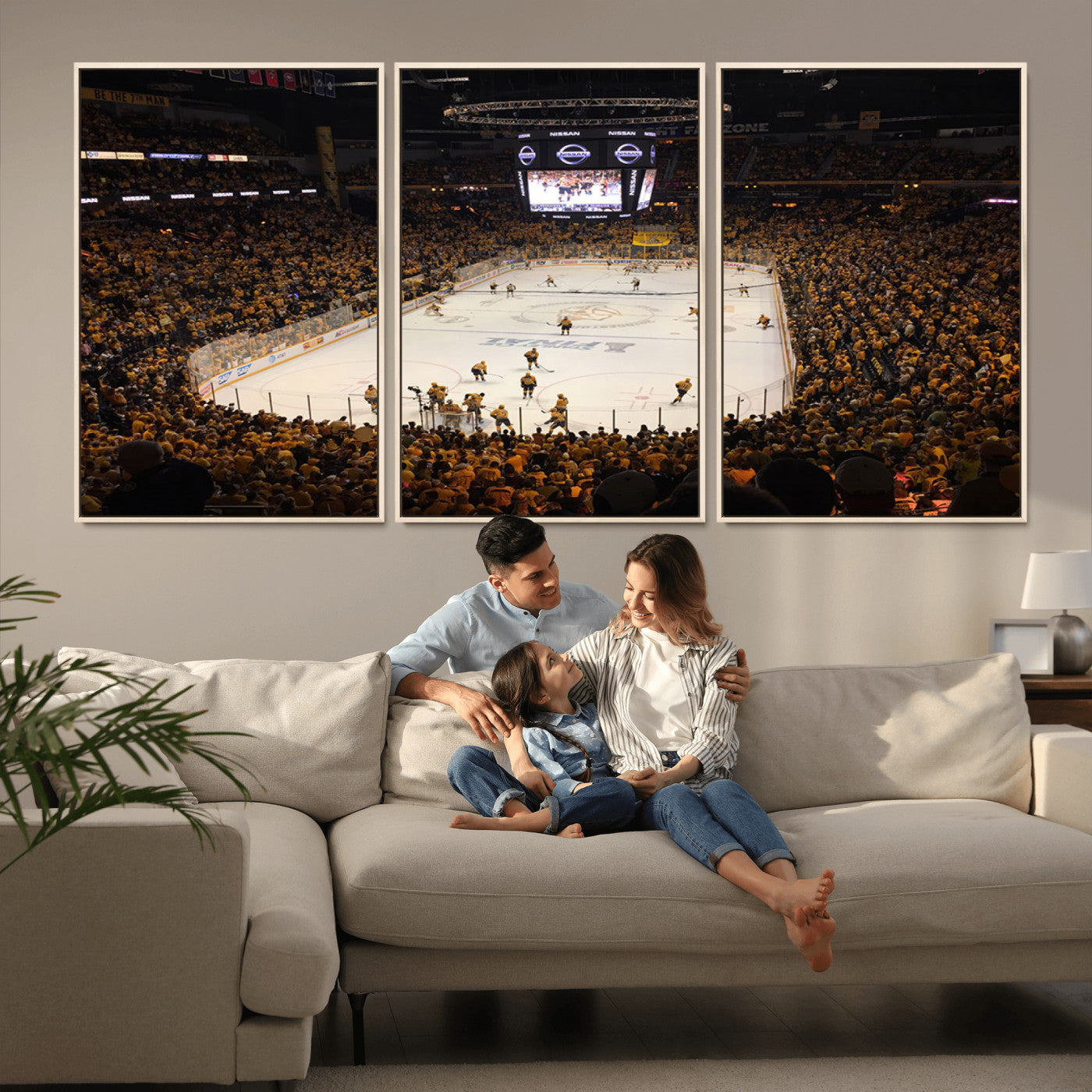 MGV-FC-60X30-3P - Bridgestone Arena - Nashville Predators Hockey Team Print - Nashville Wall Art Canvas Print
