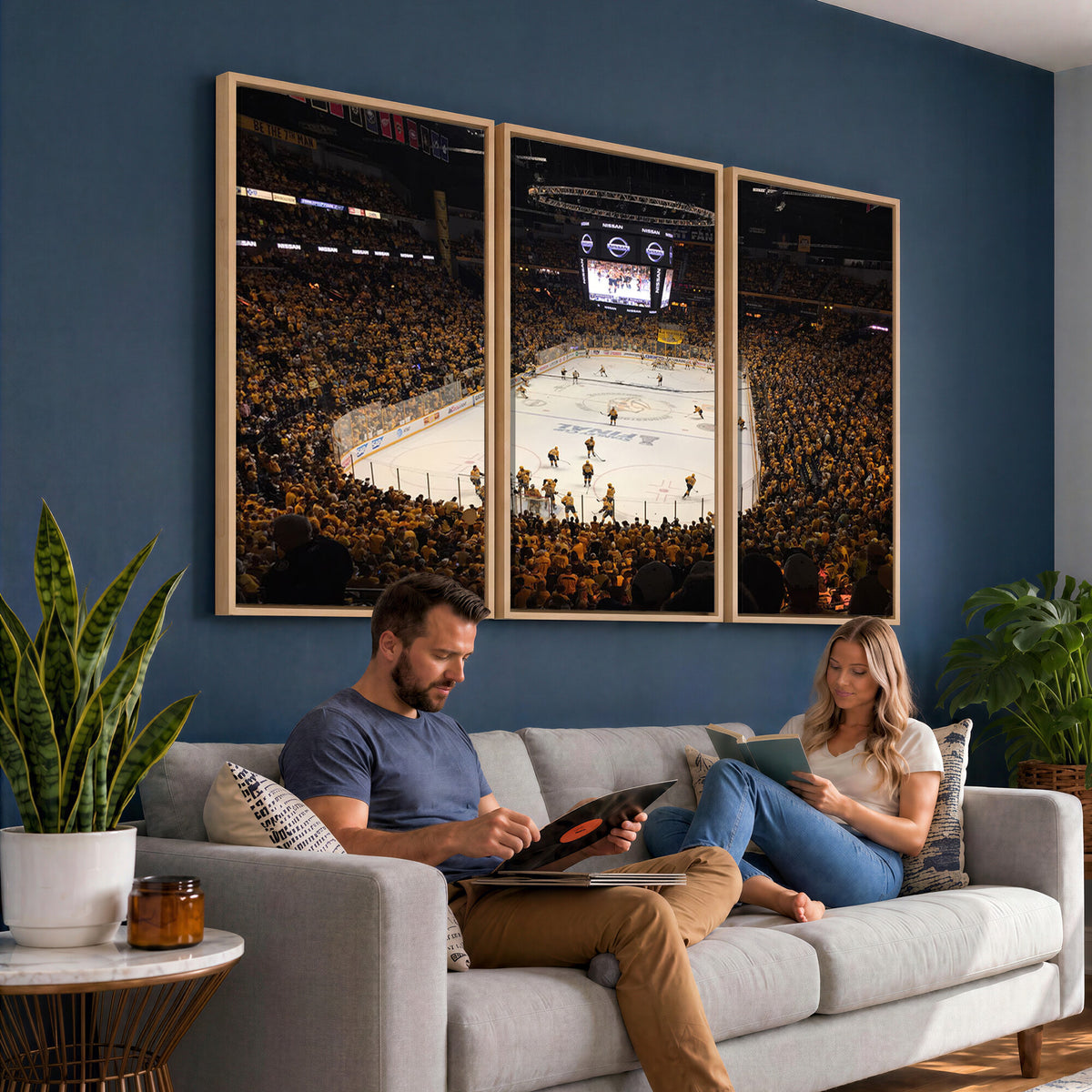 99407-MGV-CV-36X24 - Bridgestone Arena - Nashville Predators Hockey Team Print - Nashville Wall Art Canvas Print
