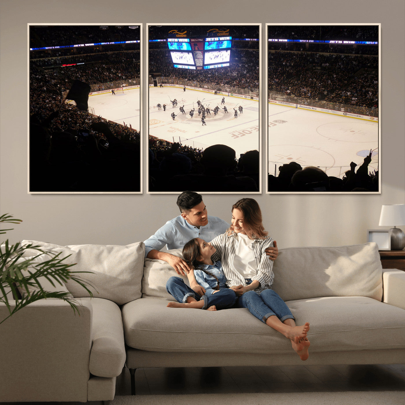 MGV-FC-60X30-3P - Canada Life Centre Wall Art | Winnipeg Jets Hockey Team Print Canvas | Ready to Hang | Winnipeg Wall