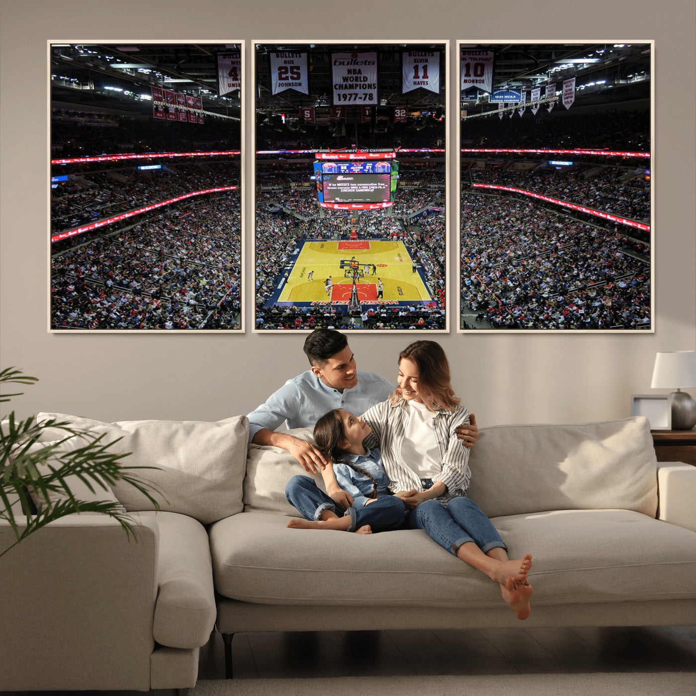 MGV-FC-60X30-3P - Capital One Arena Stadium Wall Art | Canvas Print | Ready to Hang | Washington D.C. Sports Decor