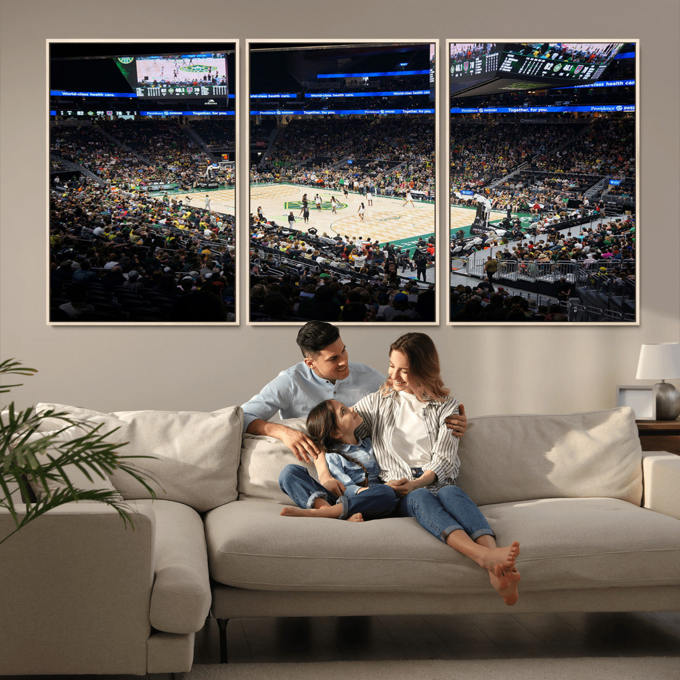 MGV-FC-60X30-3P - Climate Pledge Arena | Washington Seattle Kraken Hockey Stadium Wall Art | Canvas Print | Ready to