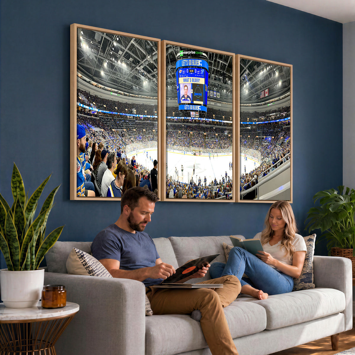 55708-MGV-CV-36X24 - Enterprise Center, Missouri St. Louis Blues Ice Hockey