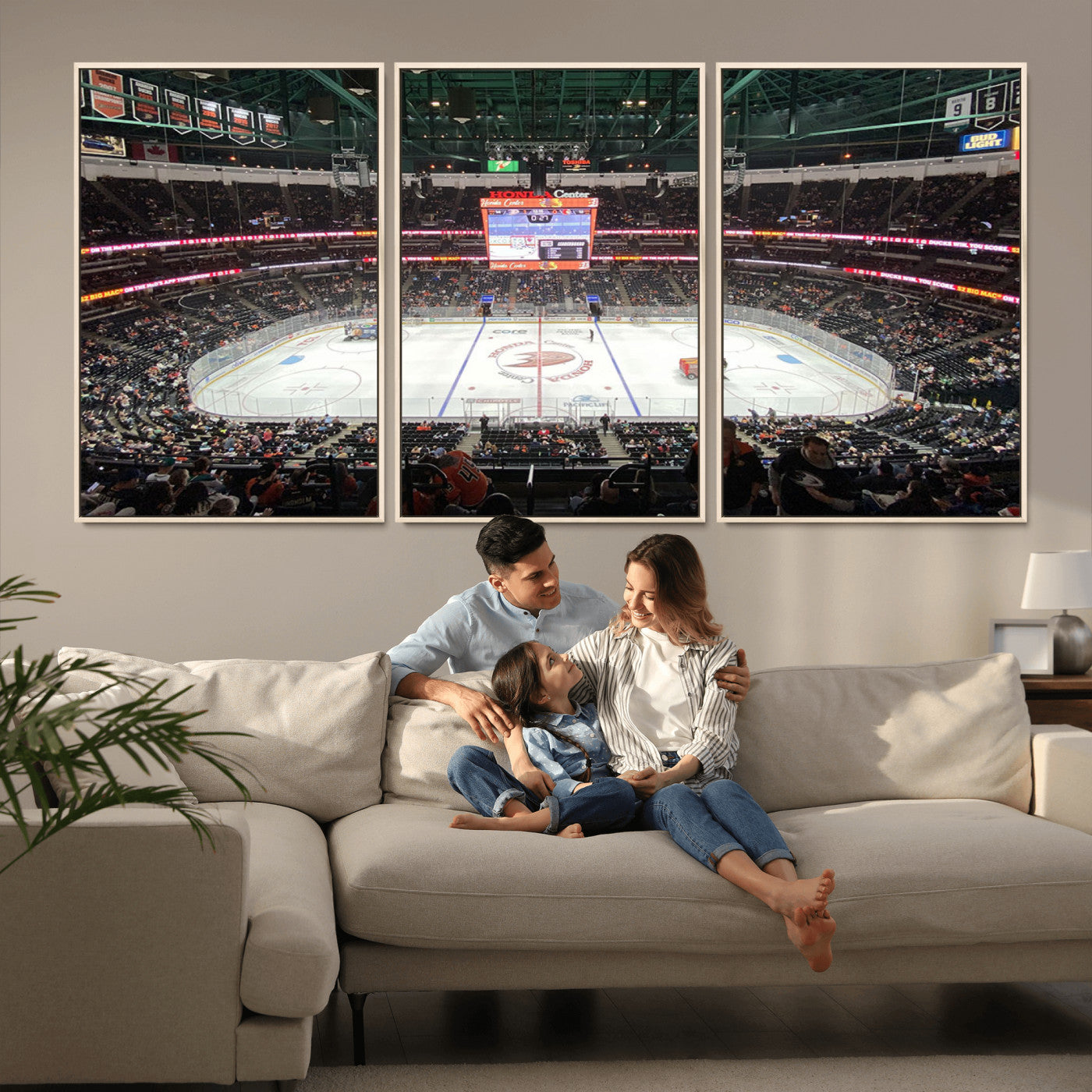 MGV-FC-60X30-3P - Honda Center California Anaheim Ducks Ice Hockey Stadium Canvas Print Wall Art