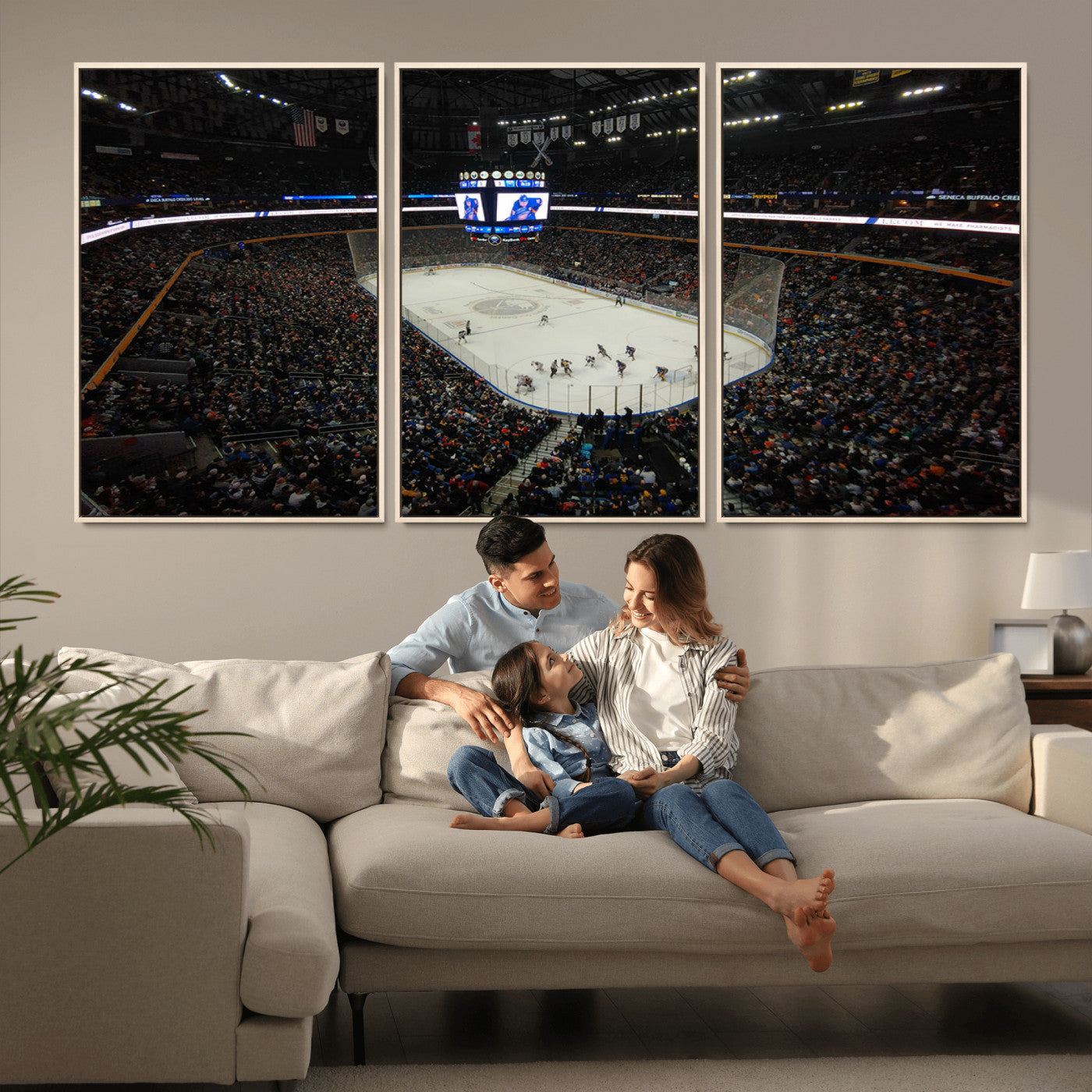 MGV-FC-60X30-3P - KeyBank Center New York Buffalo Sabres Hockey Stadium Canvas Print Wall Art