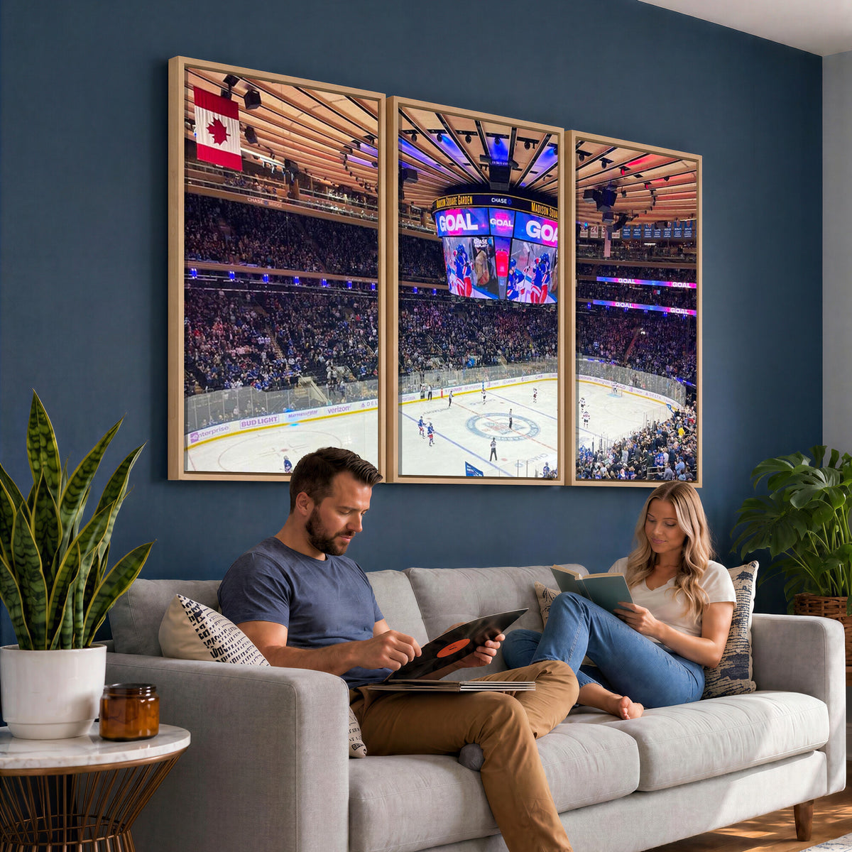 36401-MGV-CV-36X24 - Madison Square Garden New York Rangers Hockey Stadium Wall Art Canvas