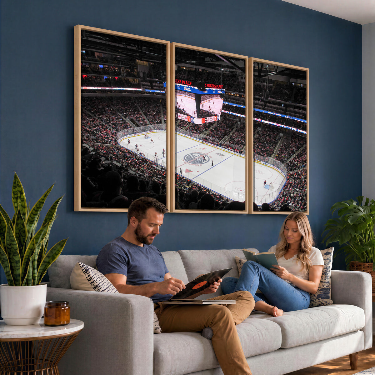 71180-MGV-CV-36X24 - Rogers Place Edmonton Oilers Ice Hockey Stadium Wall Art