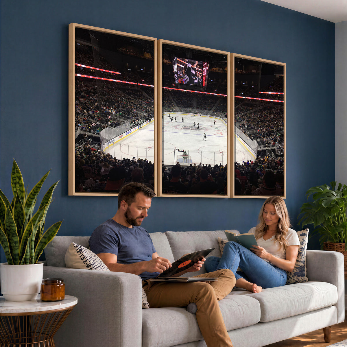 14802-MGV-CV-36X24 - T Mobile Arena Paradise Nevada Vegas Golden Knights Ice Hockey Stadium