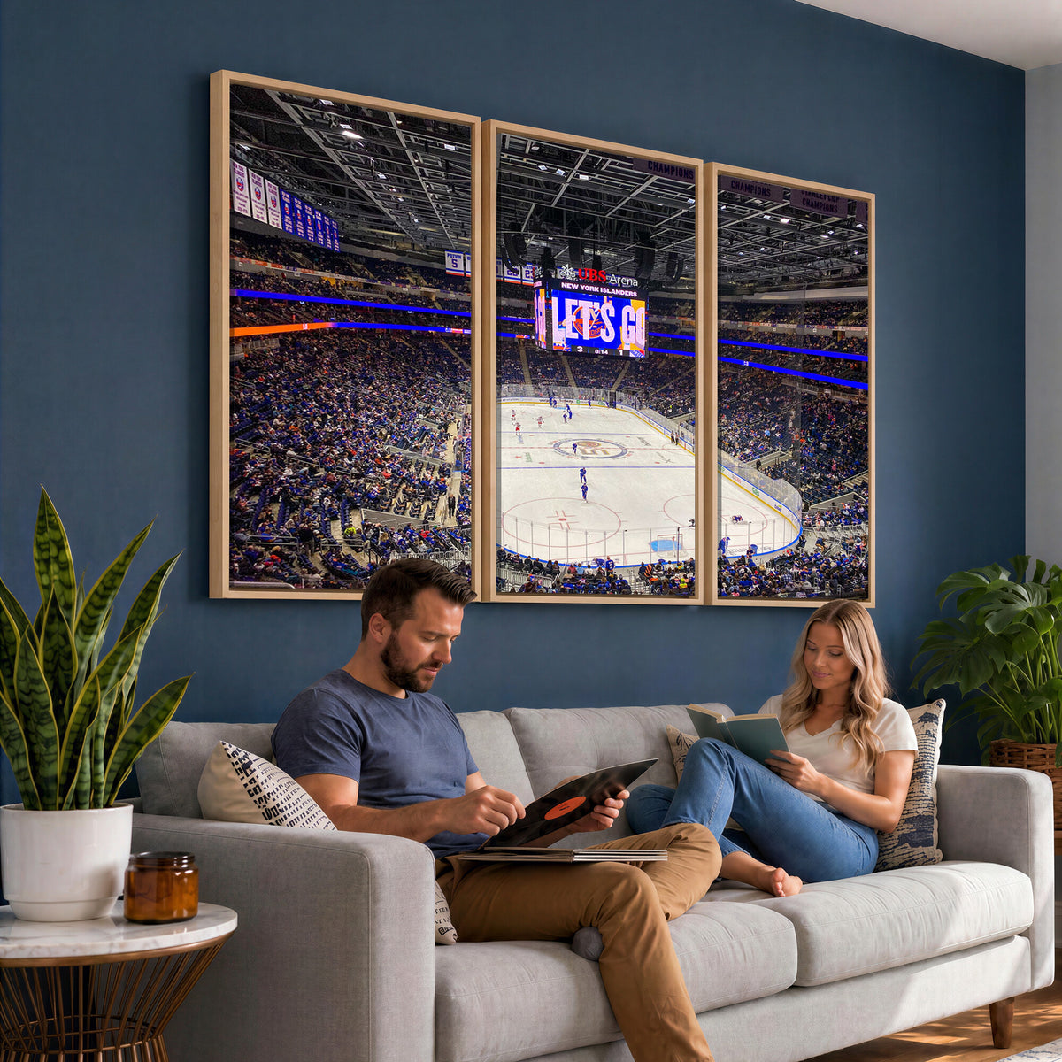 78692-MGV-CV-36X24 - UBS Arena Elmont New York Islanders Ice Hockey Wall Art, UBS Arena Elmont Wall Art Canvas Print