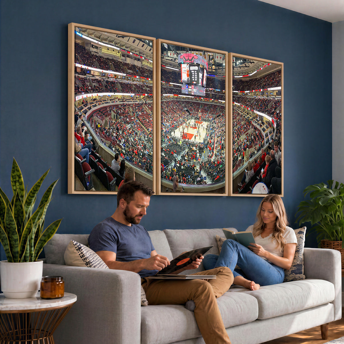 43481-MGV-CV-36X24 - United Center Chicago Bulls Stadium Wall Art Canvas Print
