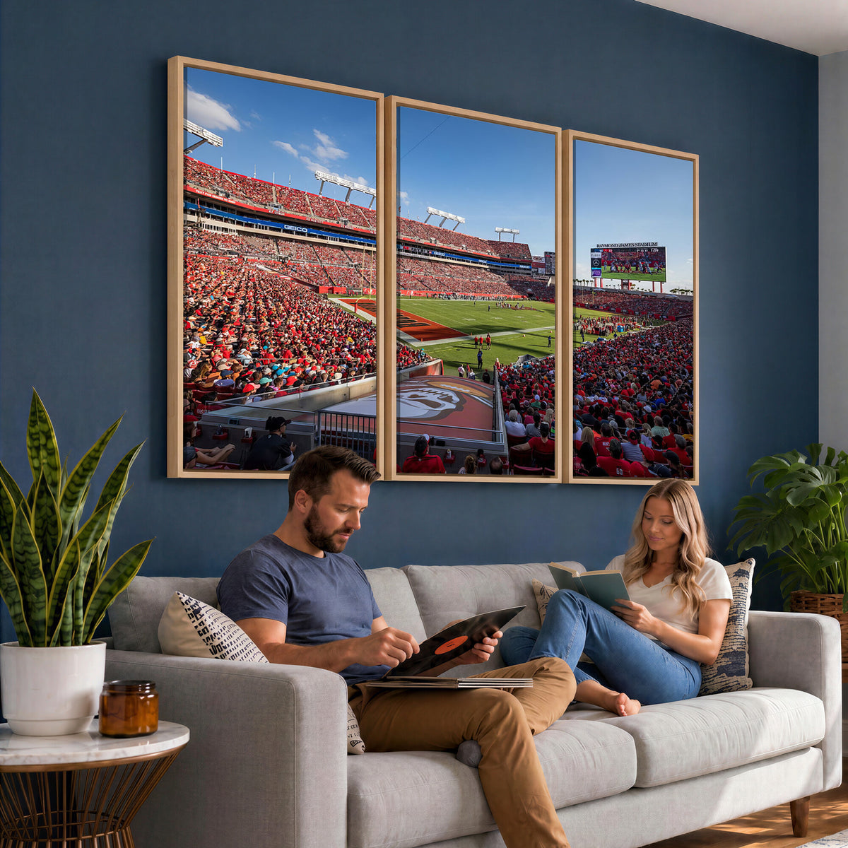 65229-MGV-CV-36X24 - Florida Tampa Raymond James Stadium Wall Art Canvas Print - NFL Football Stadium Print