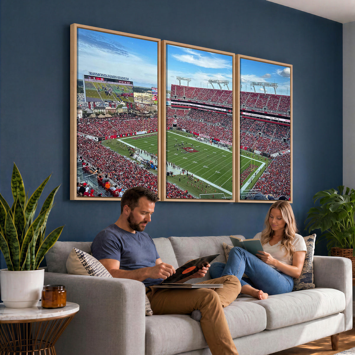 52828-MGV-CV-36X24 - Florida Tampa Raymond James Stadium Wall Art Canvas Print - NFL Football Stadium Print Canvas