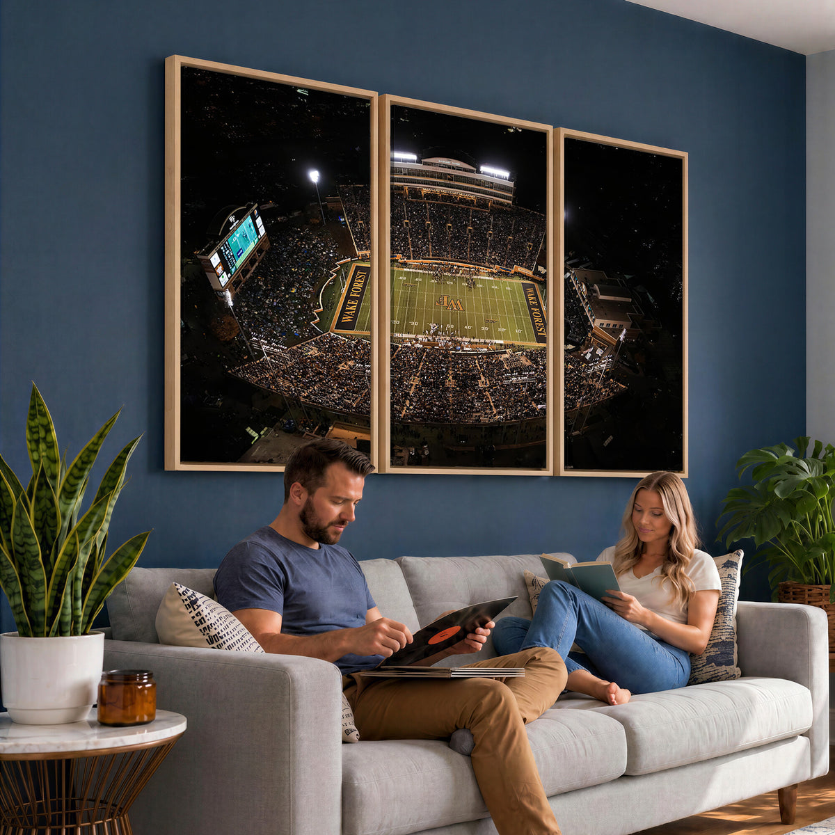 20605-MGV-CV-36X24 - Wake Forest University Demon Deacons Canvas Print, Football Team Wall Art