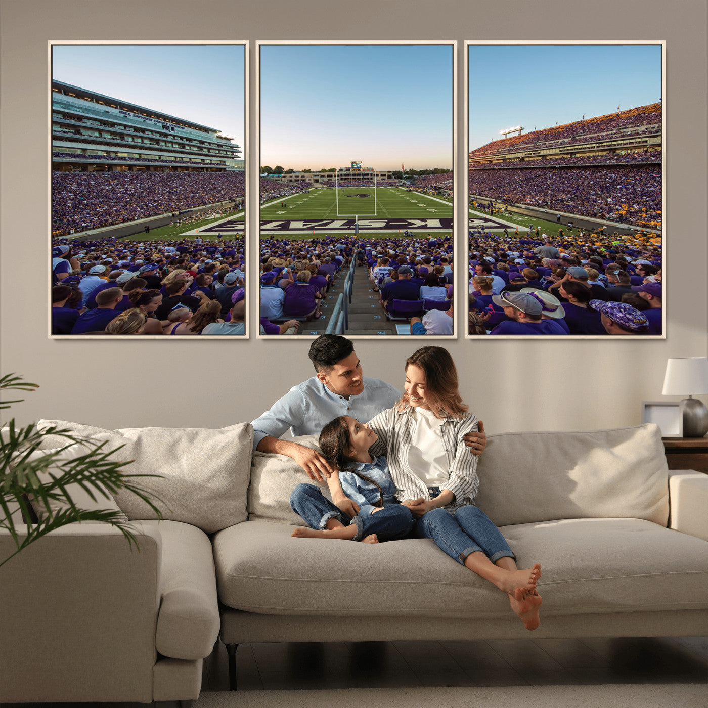 MGV-FC-60X30-3P - Kansas State University Wildcats Football Team Print - Manhattan Bill Snyder Family Football Stadium