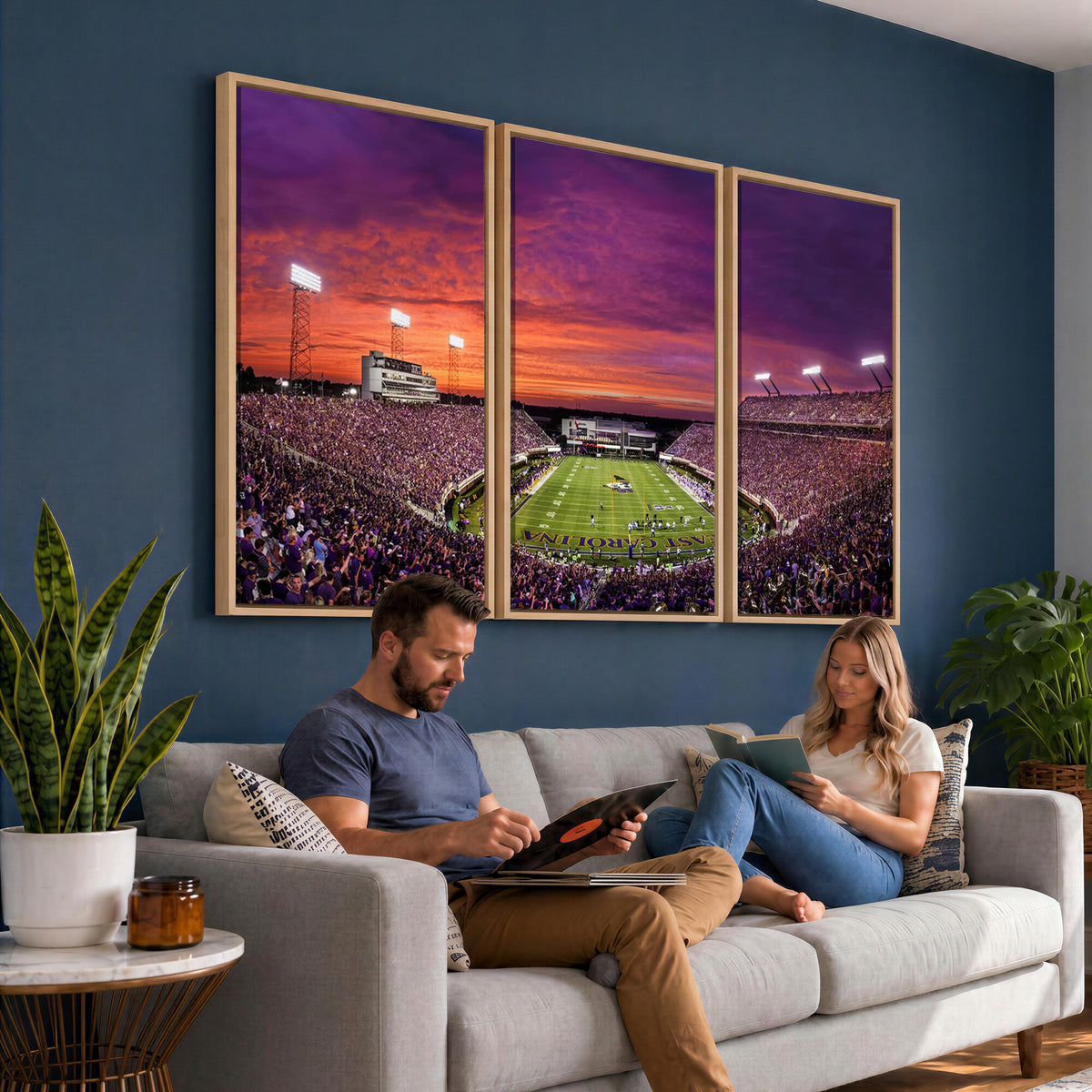 88575-MGV-CV-36X24 - East Carolina University Pirates Football Print Canvas- Greenville Dowdy-Ficklen Stadium Wall Art