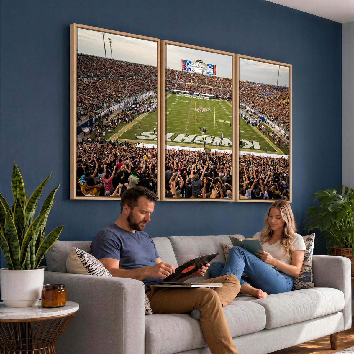 38659-MGV-CV-36X24 - UCF Knights Football Team Print - Orlando FBC Mortgage Stadium Canvas Print