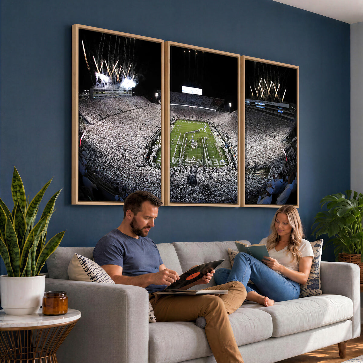 84537-MGV-CV-36X24 - Penn State Beaver Stadium Canvas Wall Art - Nittany Lions Football Print