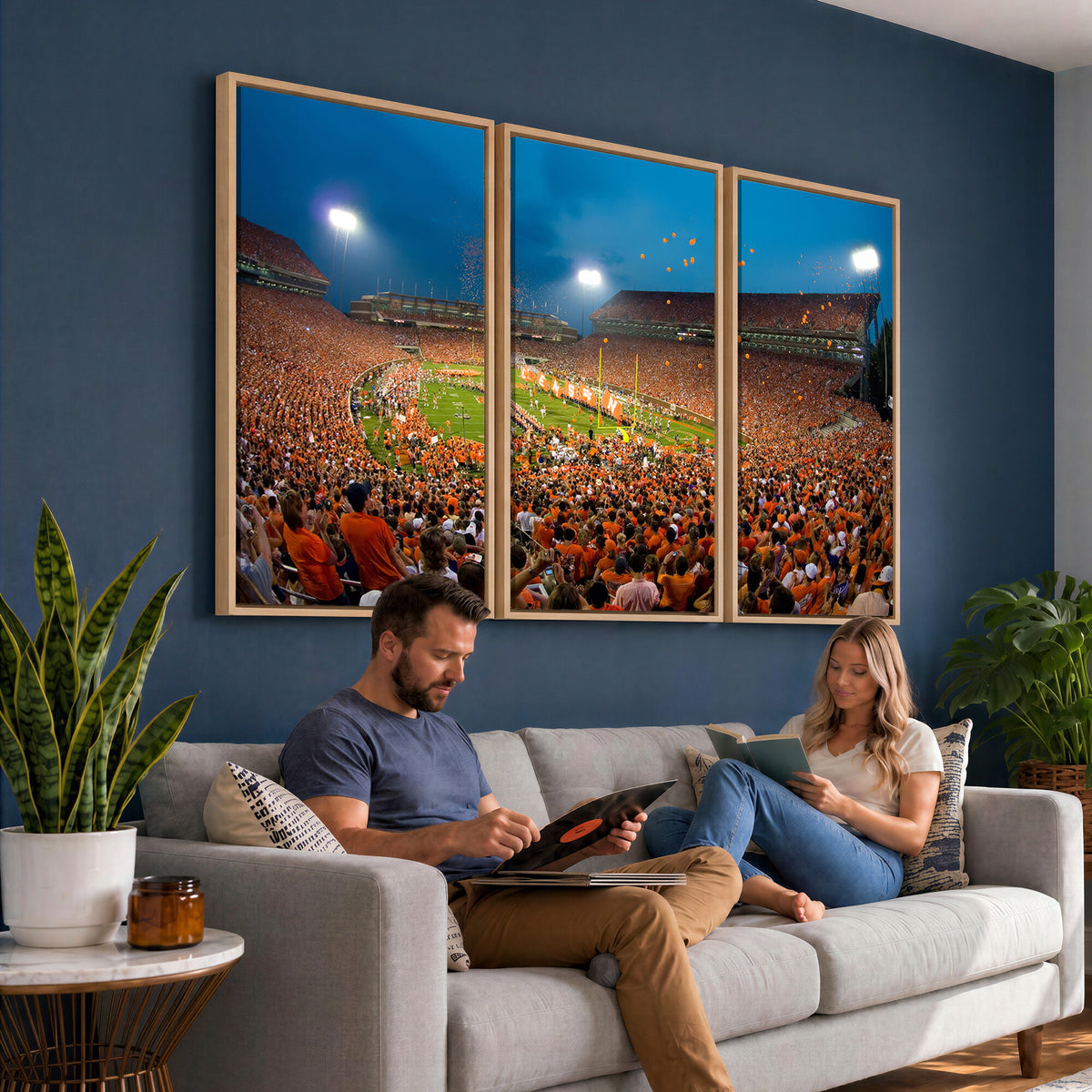 26196-MGV-CV-36X24 - Clemson University Tigers Football Team Print, Clemson