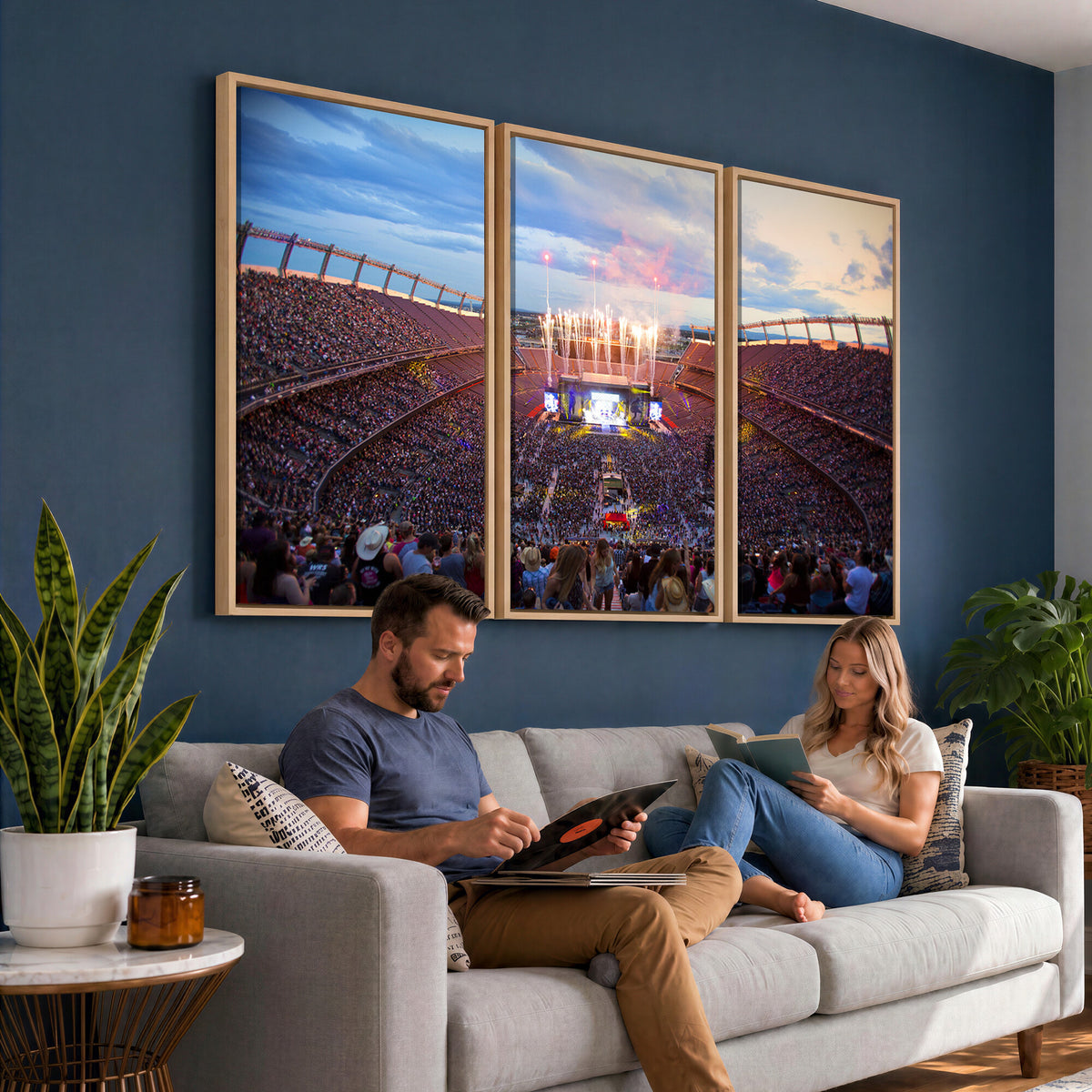 24689-MGV-CV-36X24 - Denver Broncos Football Team Print Canvas, Empower Field