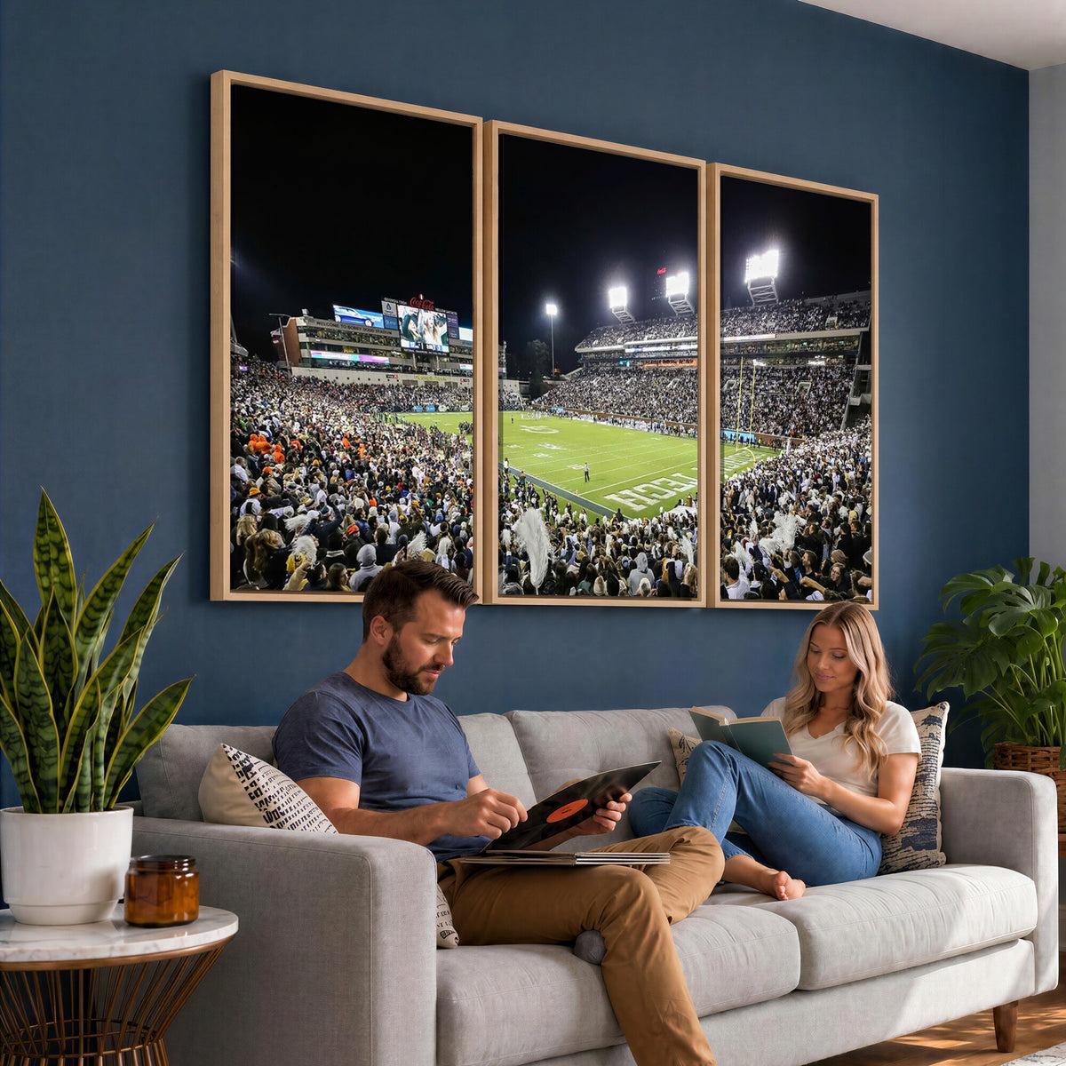 49339-MGV-CV-36X24 - Georgia Tech Yellow Jackets Football Team Print, Atlanta