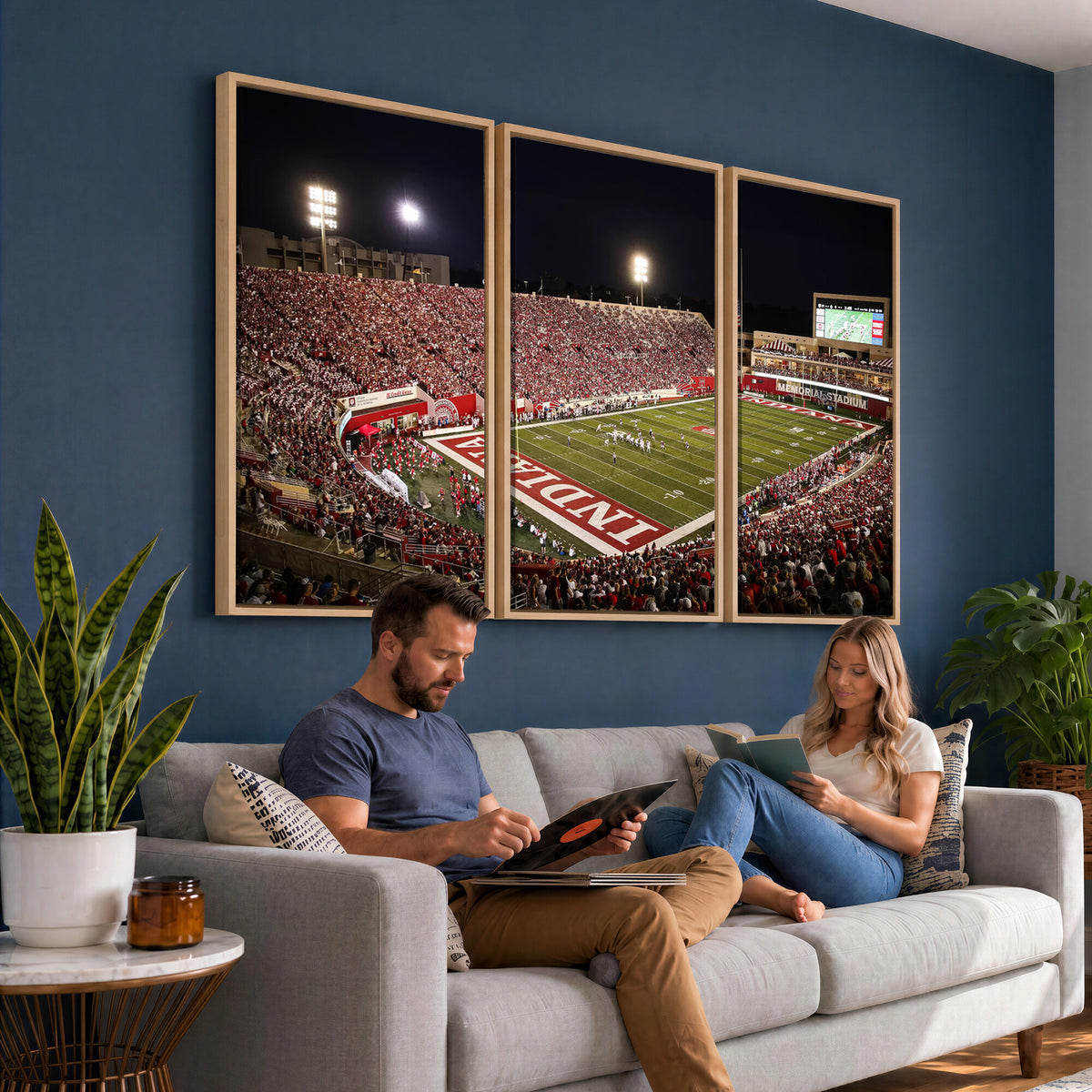 82748-MGV-CV-36X24 - Indiana University Hoosiers Football Team Print Canvas