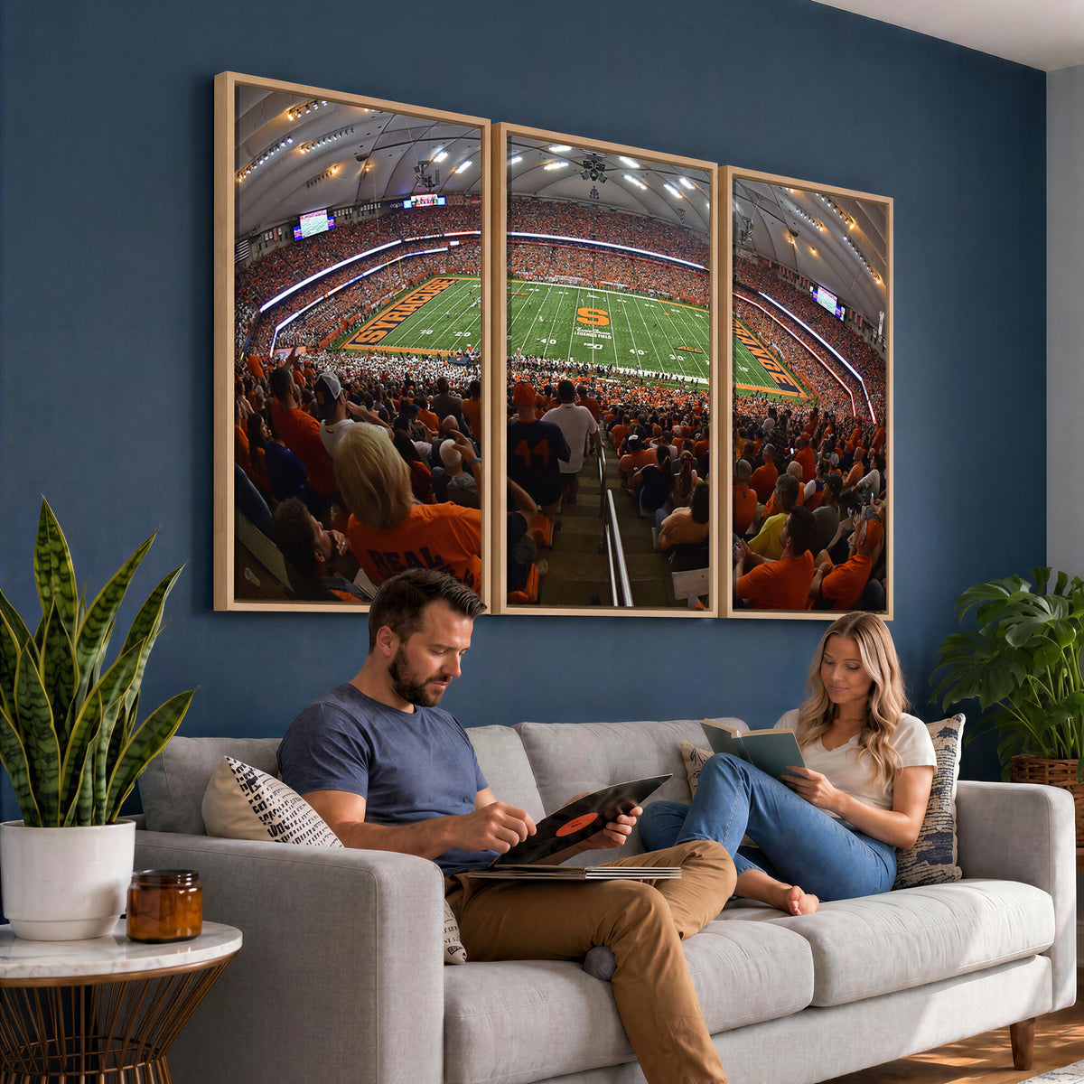 43291-MGV-CV-36X24 - Syracuse University Orange Football Canvas Print, Football Team Print - Syracuse JMA Wireless Dome