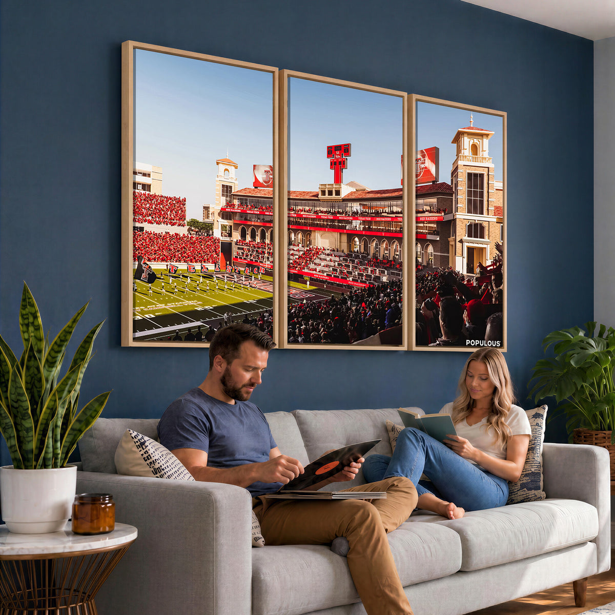 89744-MGV-CV-36X24 - Jones AT&T Stadium Texas Tech Red Raiders Wall Art