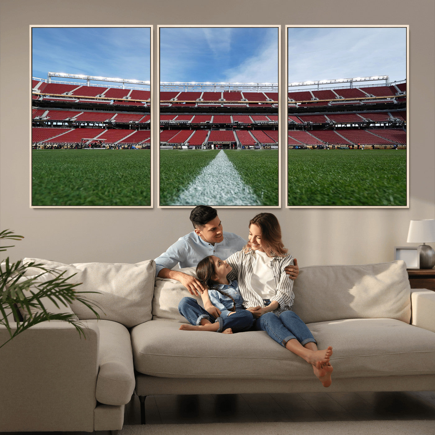 MGV-FC-60X30-3P - University of Tulsa Golden Hurricane Football Team Print - Tulsa H.A. Chapman Stadium Wall Art
