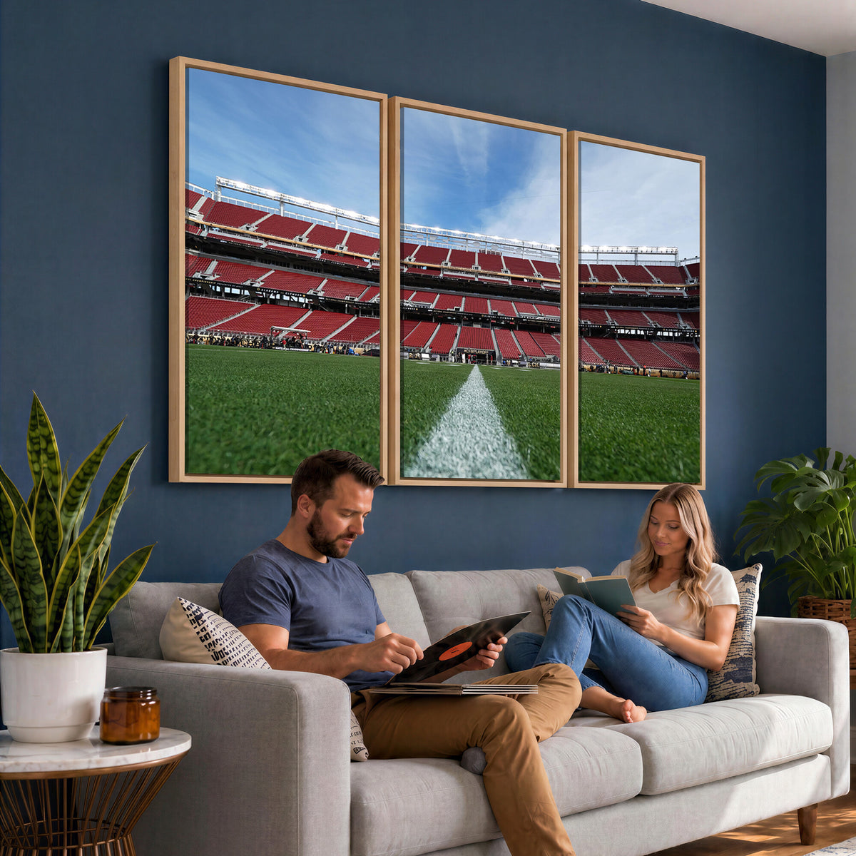 83238-PAN-FL-20X10 - University of Tulsa Golden Hurricane Football Team Print - Tulsa H.A. Chapman Stadium Wall Art