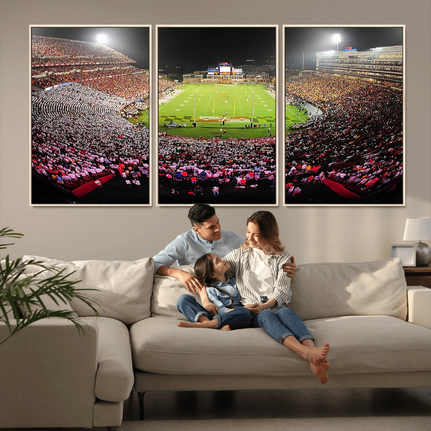 MGV-FC-60X30-3P - University of Maryland Terrapins Football Team Print - College Park SECU Stadium Wall Art Canvas